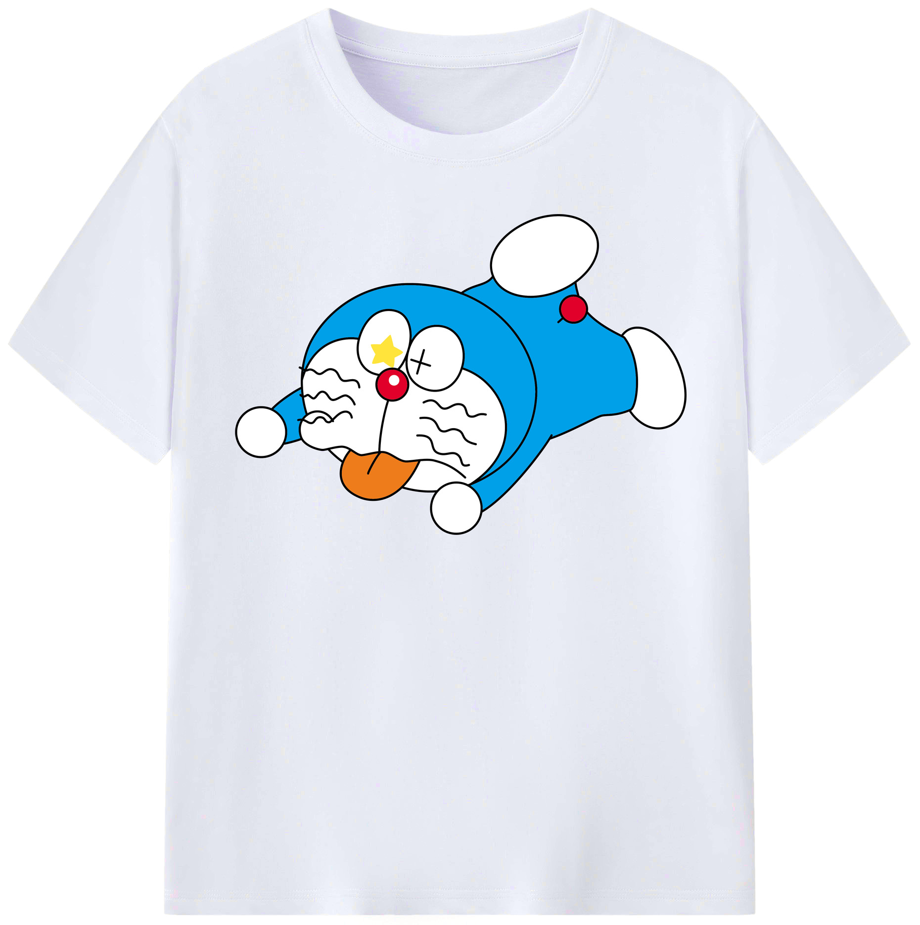 （画像用） ドラえもん Doraemon レディースカジュアルプリントTシャツ（綿100％）