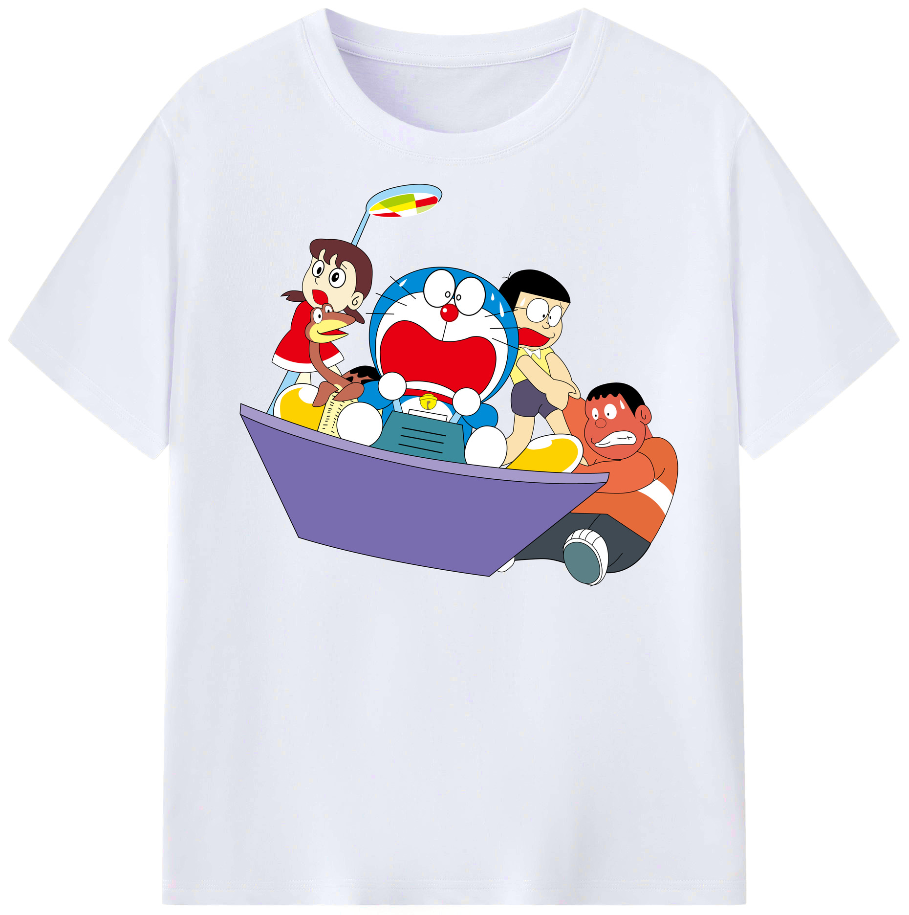 （画像用） ドラえもん Doraemon レディースカジュアルプリントTシャツ（綿100％）