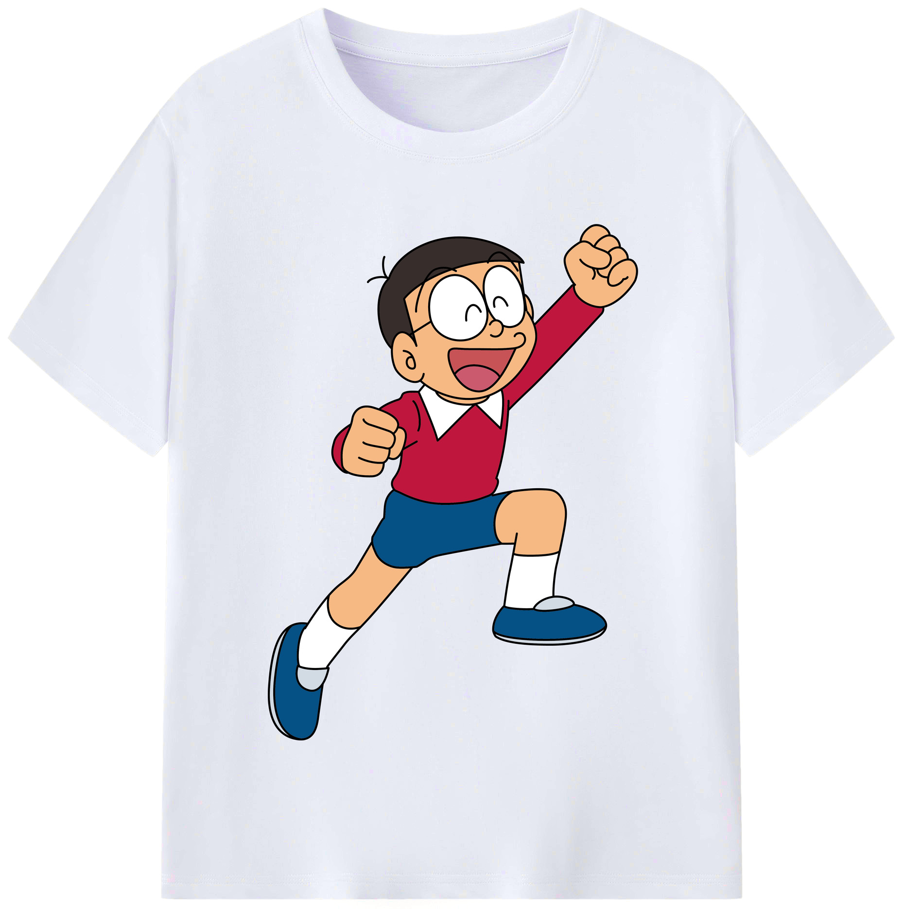 （画像用） ドラえもん 野比 のび太 Doraemon Nobita Nobi レディースカジュアルプリントTシャツ（綿100％）