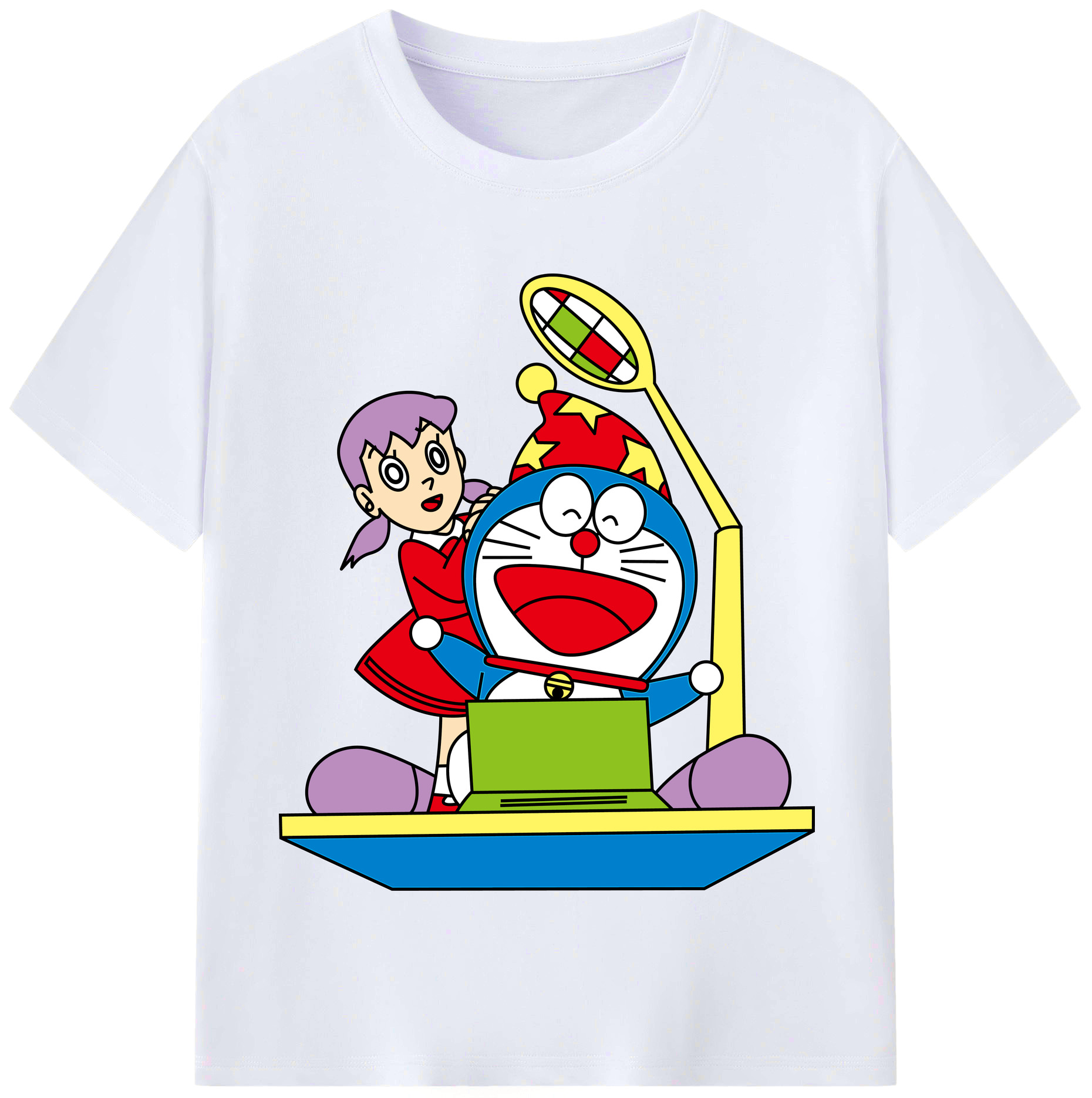 （画像用） ドラえもん みなもと しずか Doraemon Shizuka Minamoto レディースカジュアルプリントTシャツ（綿100％）