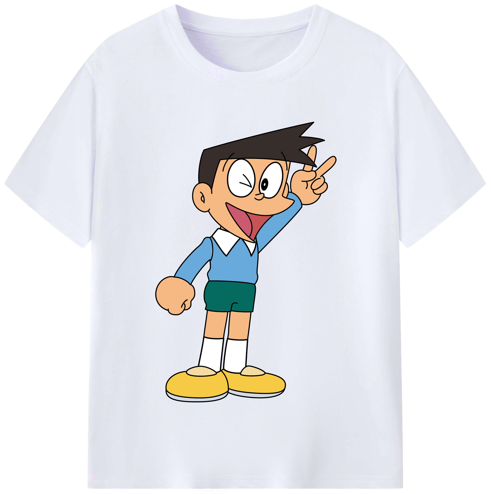 （画像用） ドラえもん 骨川 スネ夫 Doraemon Honekawa Suneo レディースカジュアルプリントTシャツ（綿100％）