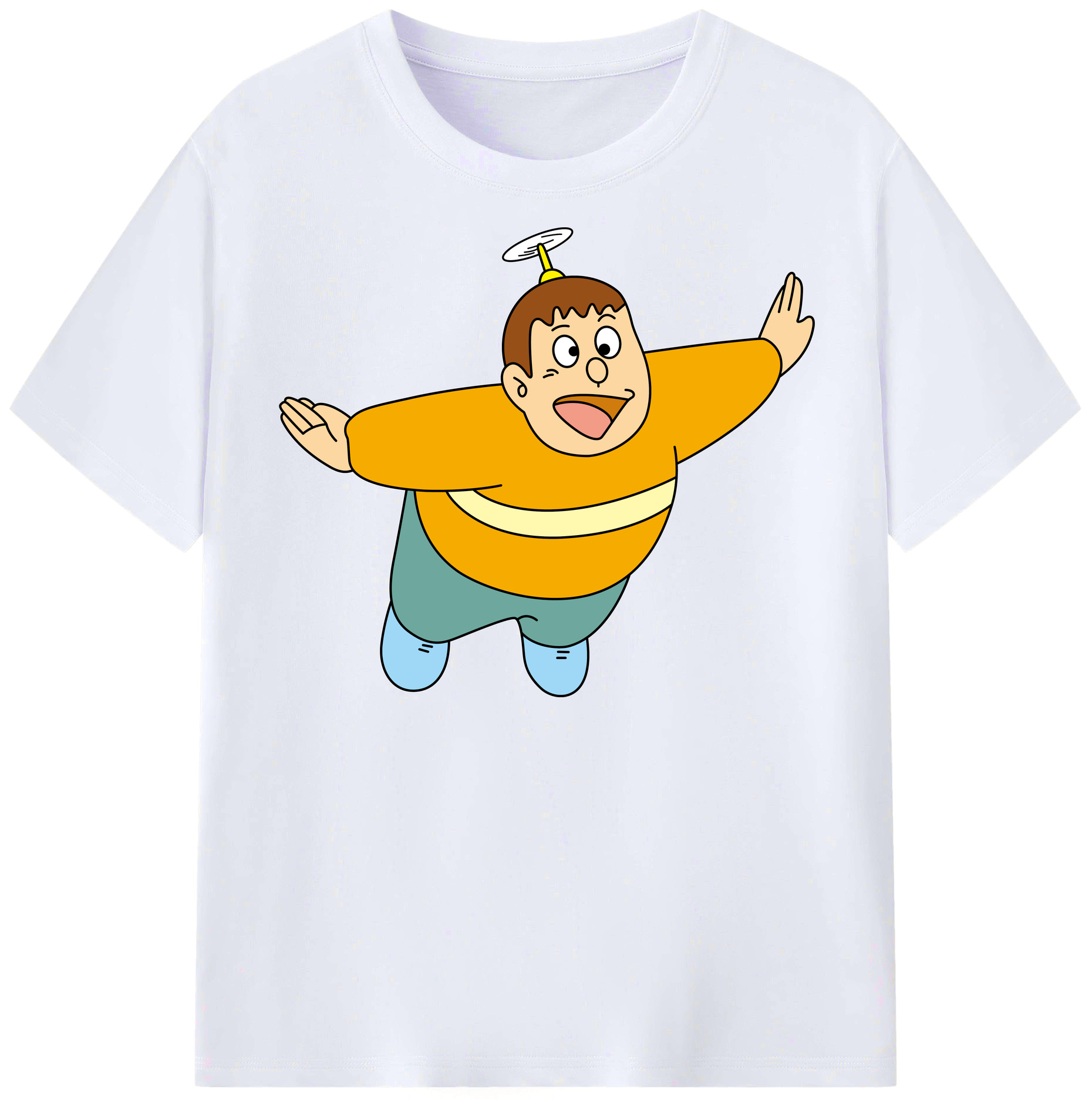 （画像用） ドラえもん 剛田武 Doraemon Gouta Takeshi レディースカジュアルプリントTシャツ（綿100％）