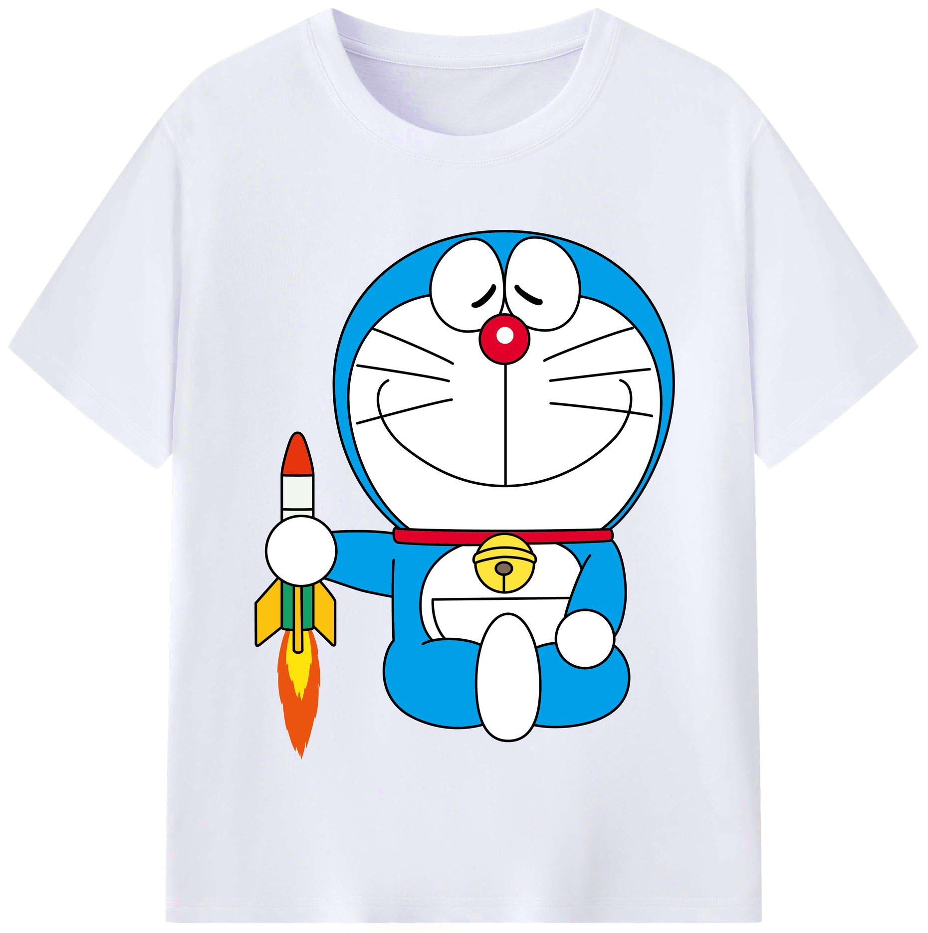 （画像用） ドラえもん Doraemon レディースカジュアルプリントTシャツ（綿100％）