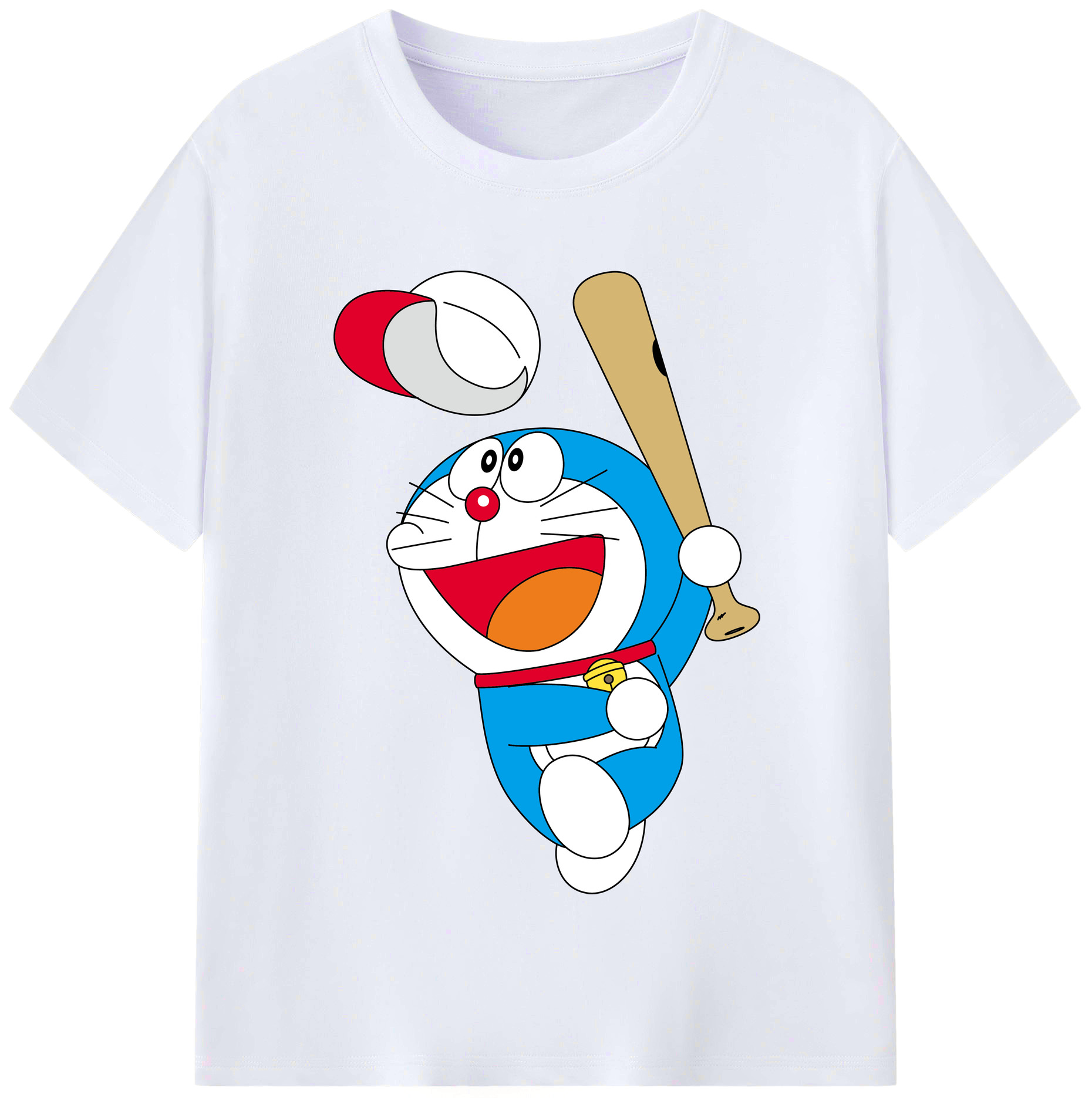 （画像用） ドラえもん Doraemon レディースカジュアルプリントTシャツ（綿100％）