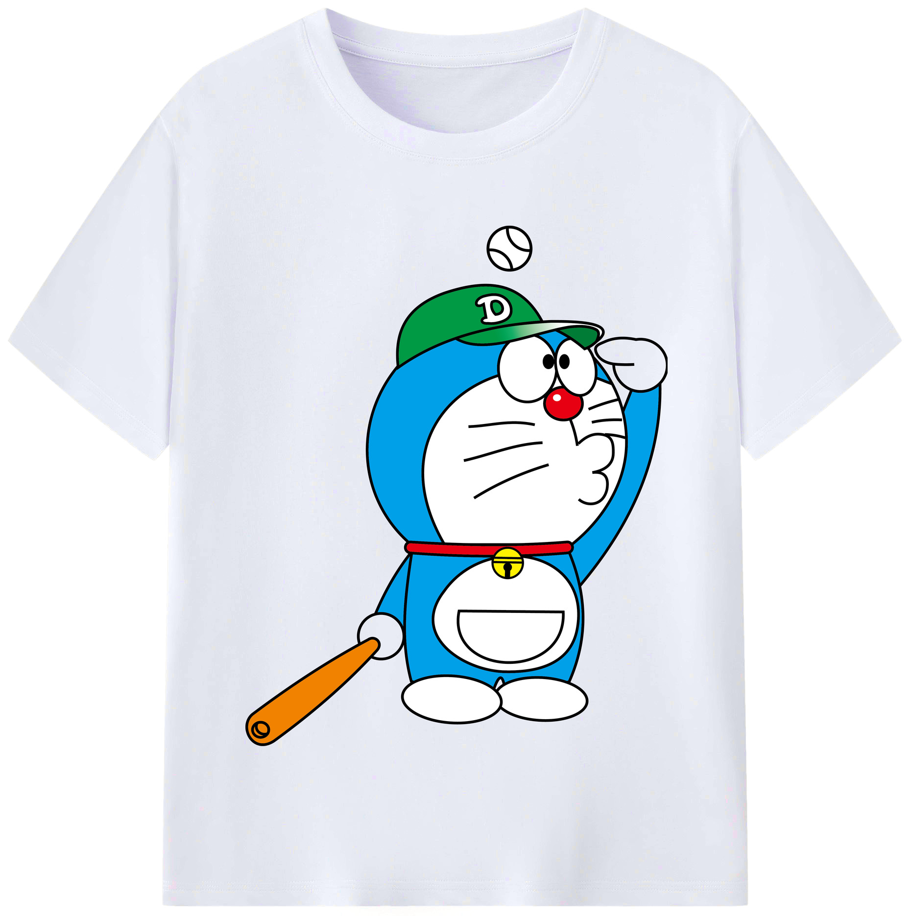 （画像用） ドラえもん Doraemon レディースカジュアルプリントTシャツ（綿100％）