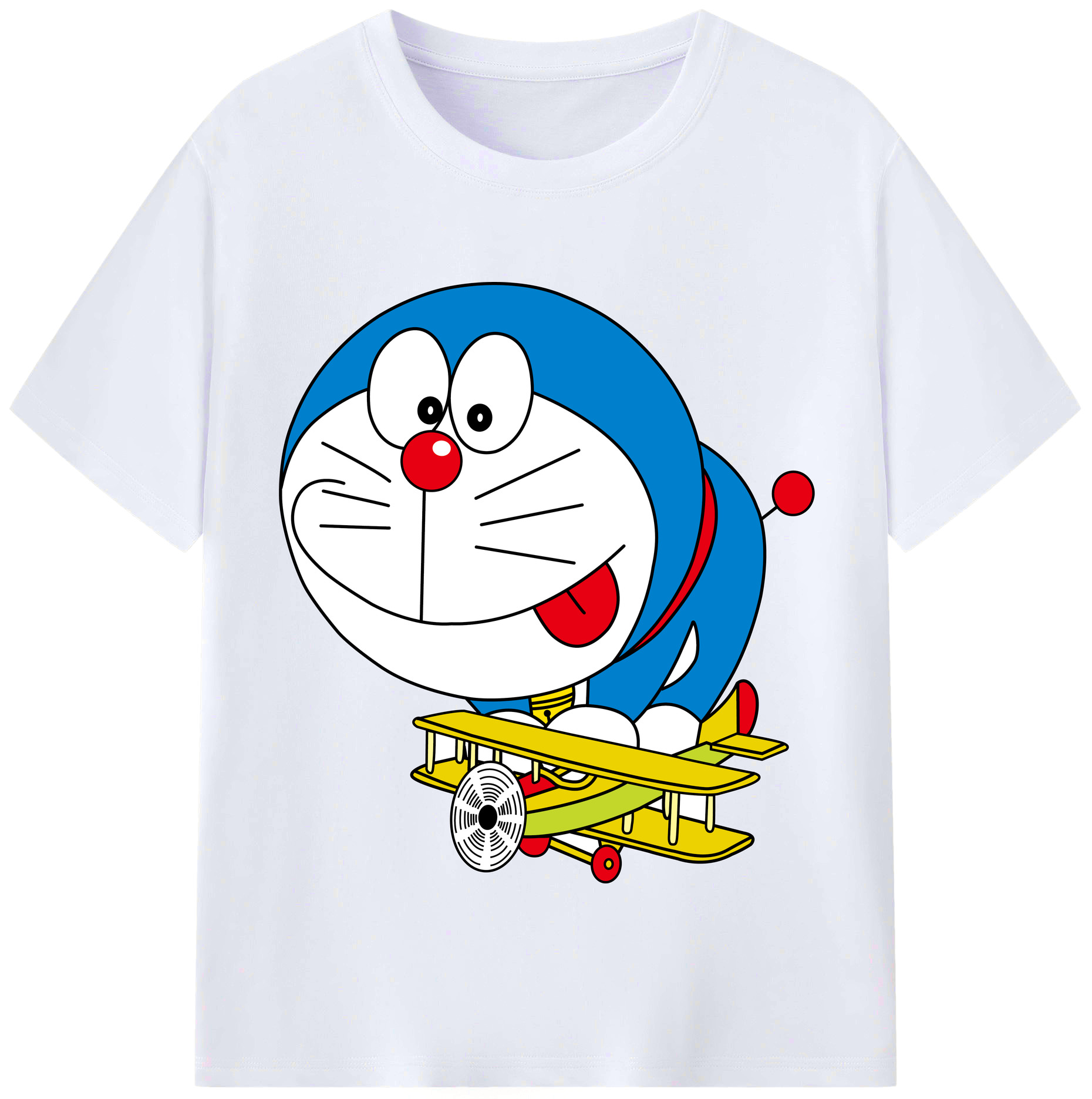（画像用） ドラえもん Doraemon レディースカジュアルプリントTシャツ（綿100％）