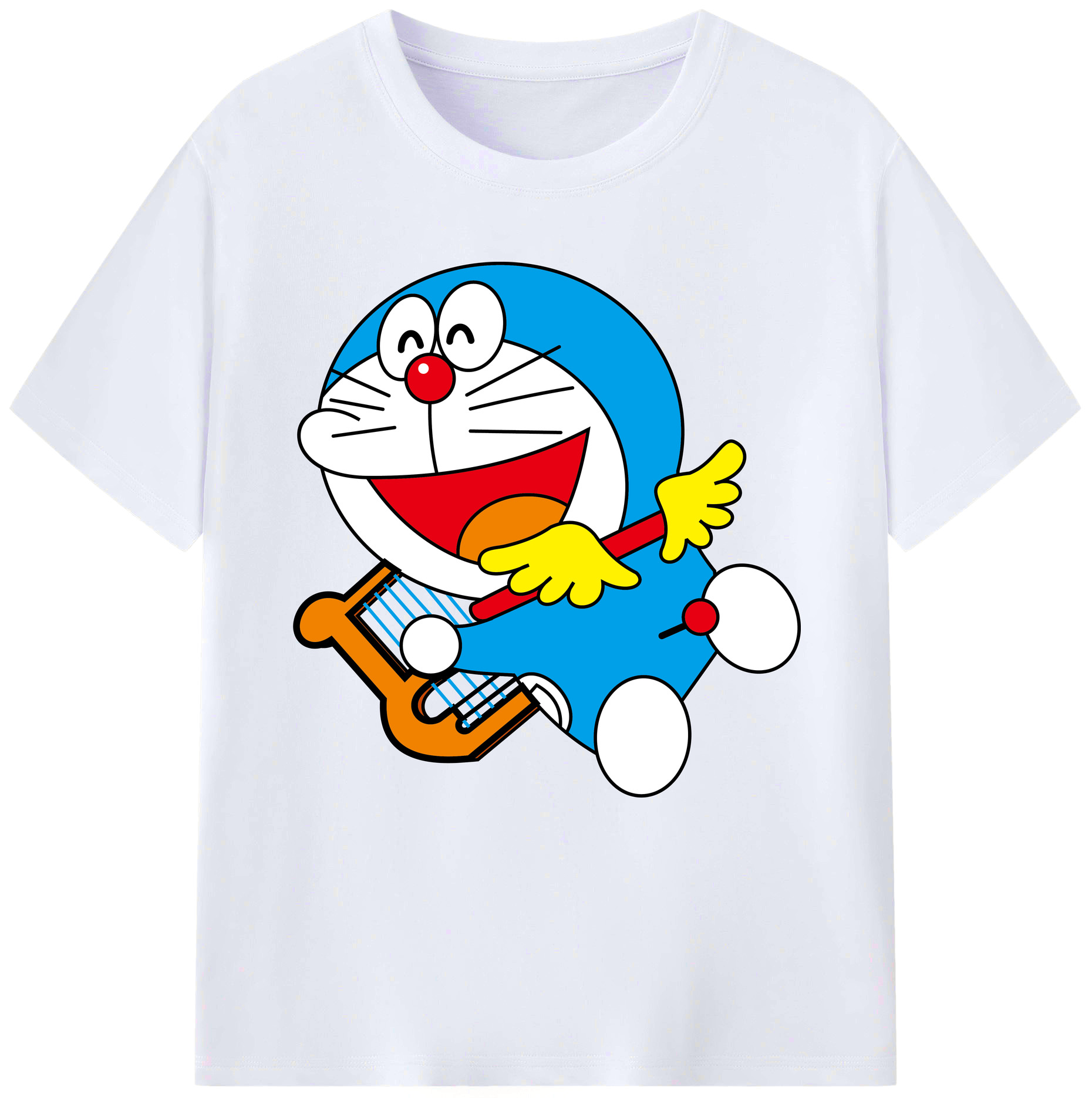 （画像用） ドラえもん Doraemon レディースカジュアルプリントTシャツ（綿100％）