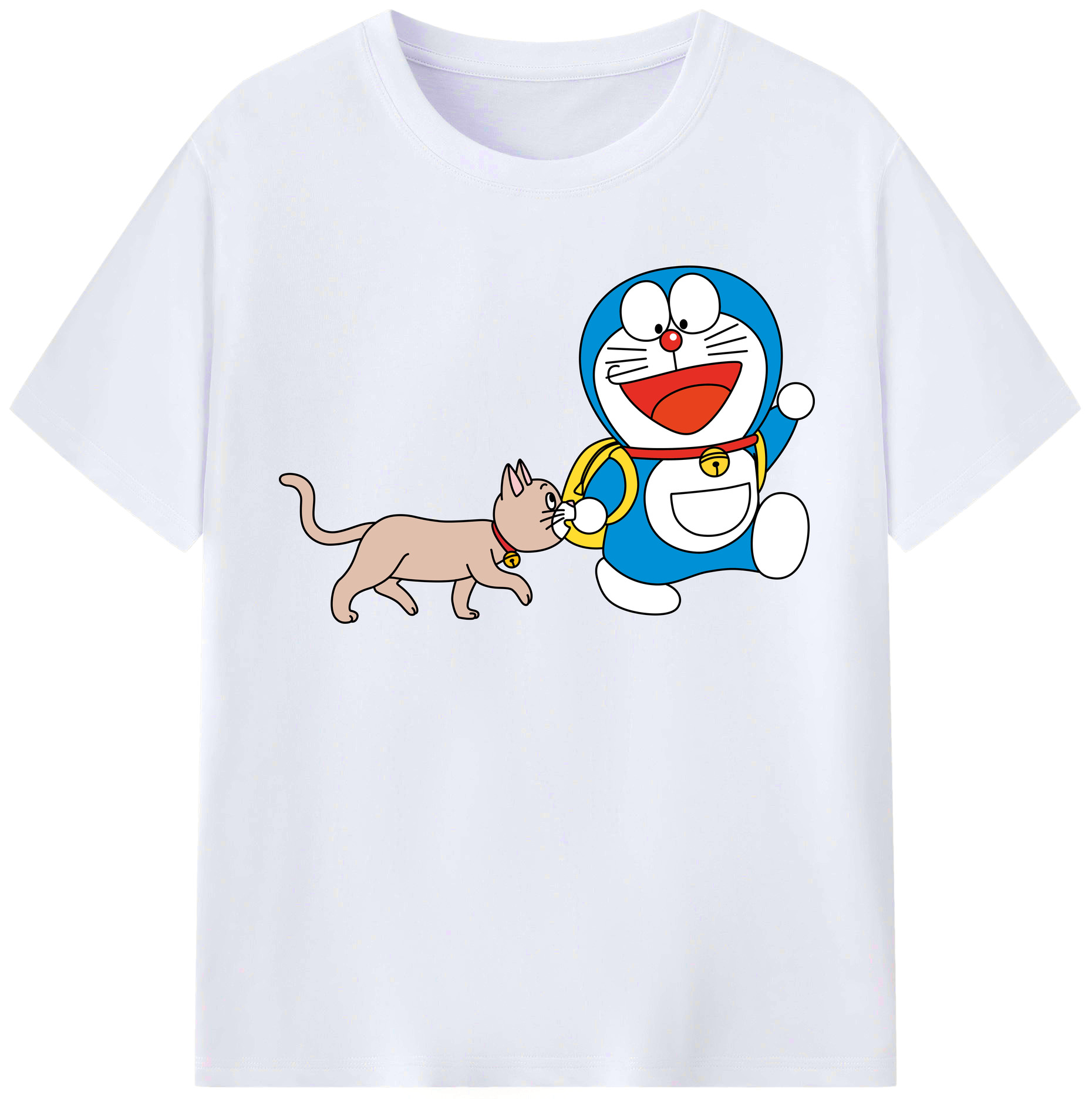 （画像用） ドラえもん Doraemon レディースカジュアルプリントTシャツ（綿100％）