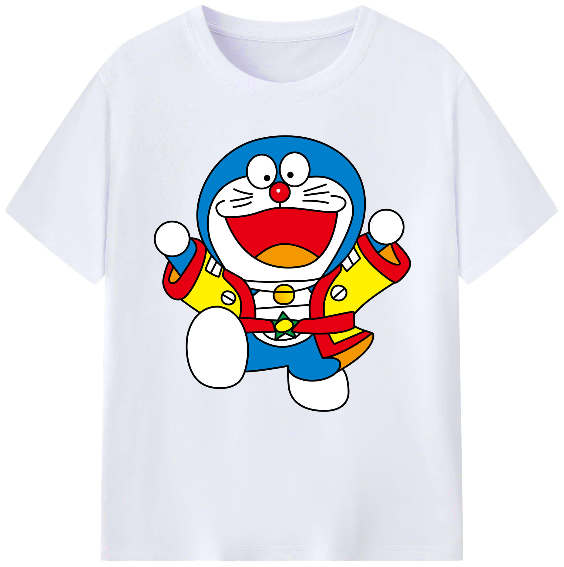 （画像用） ドラえもん Doraemon レディースカジュアルプリントTシャツ（綿100％）