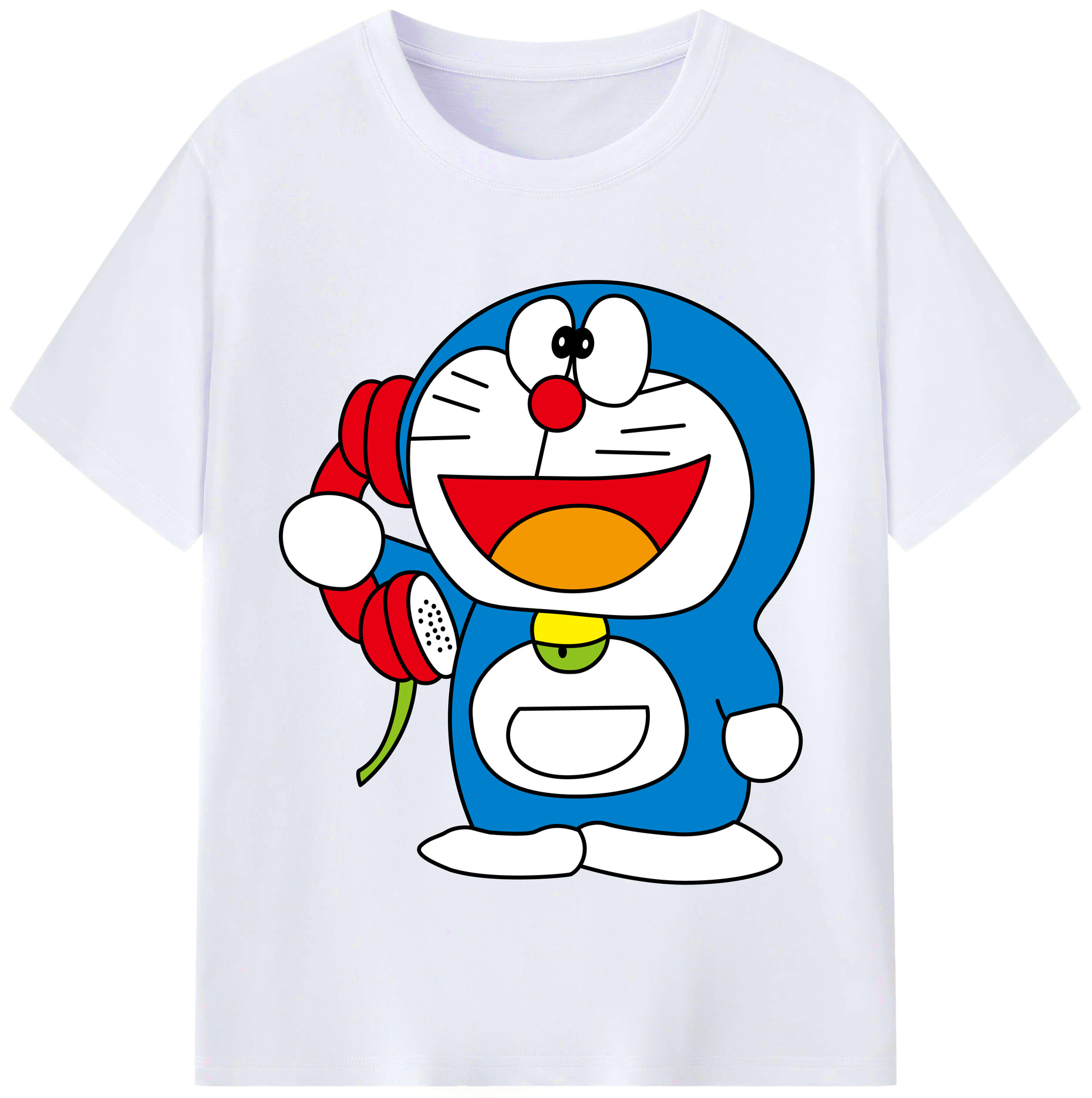 （画像用） ドラえもん Doraemon レディースカジュアルプリントTシャツ（綿100％）