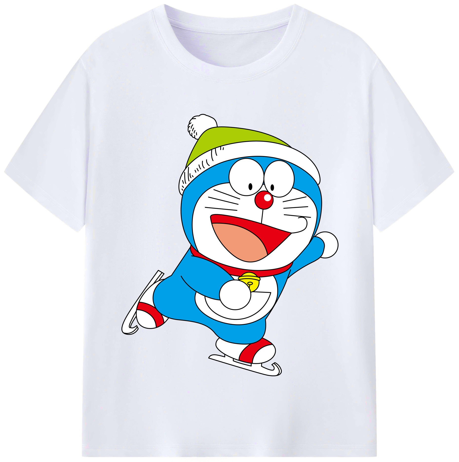 （画像用） ドラえもん Doraemon レディースカジュアルプリントTシャツ（綿100％）