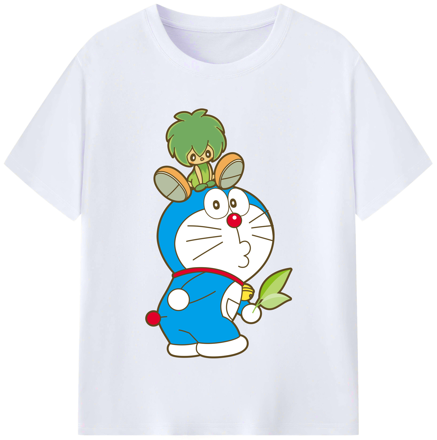（画像用） ドラえもん Doraemon レディースカジュアルプリントTシャツ（綿100％）