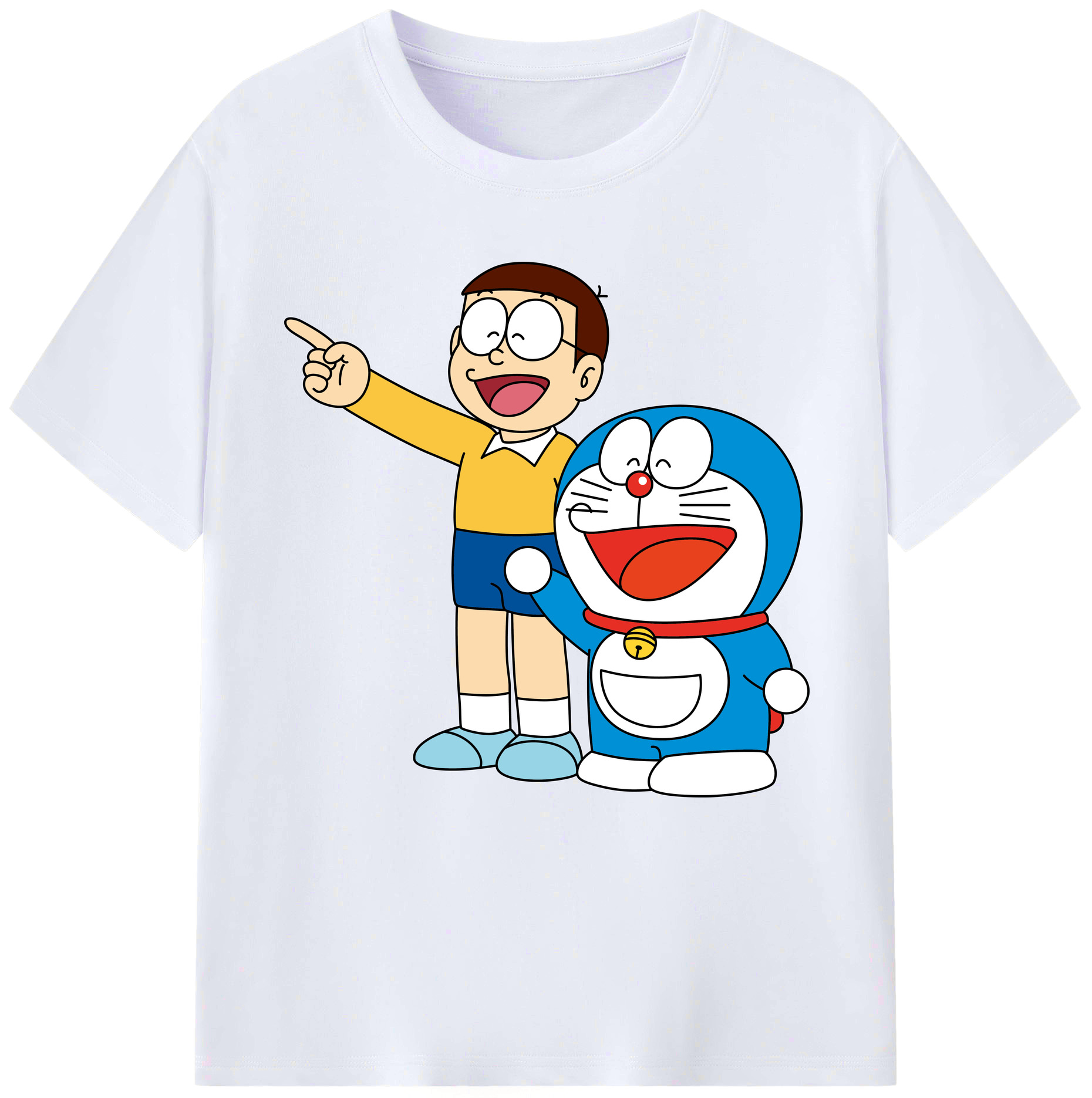 （画像用） ドラえもん 野比 のび太 Doraemon Nobita Nobi レディースカジュアルプリントTシャツ（綿100％）
