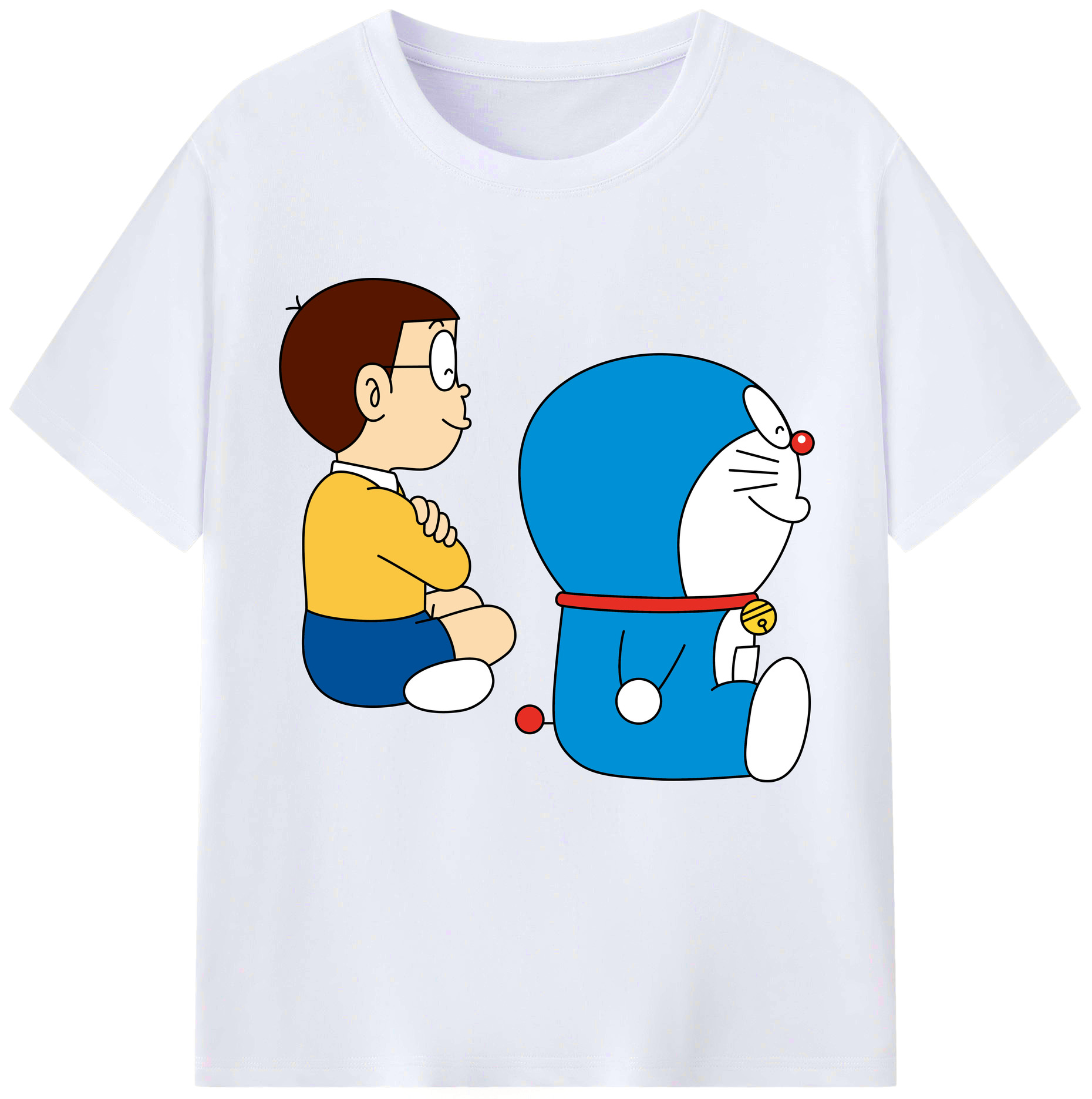 （画像用） ドラえもん 野比 のび太 Doraemon Nobita Nobi レディースカジュアルプリントTシャツ（綿100％）