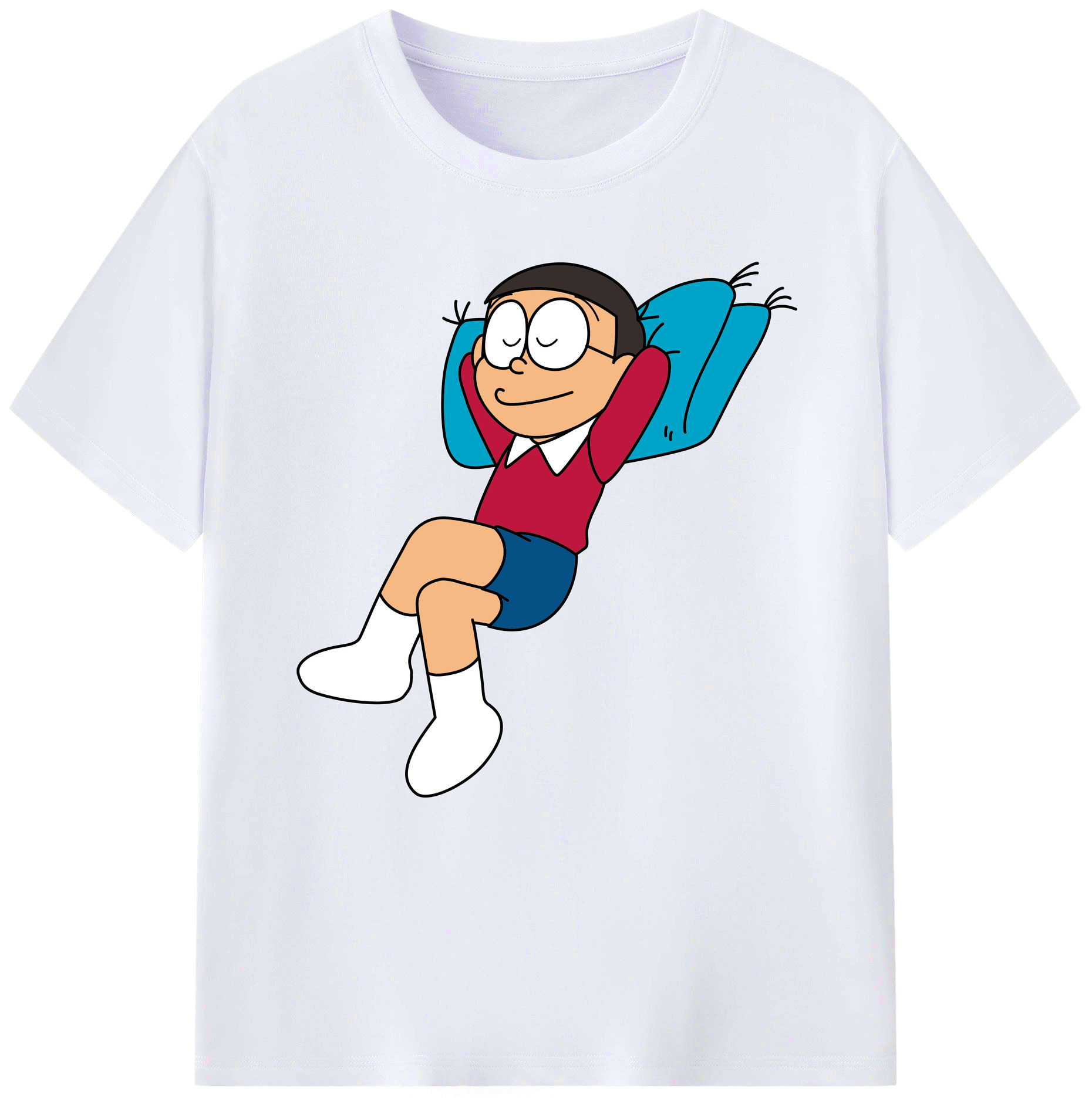 （画像用） ドラえもん 野比 のび太 Doraemon Nobita Nobi レディースカジュアルプリントTシャツ（綿100％）