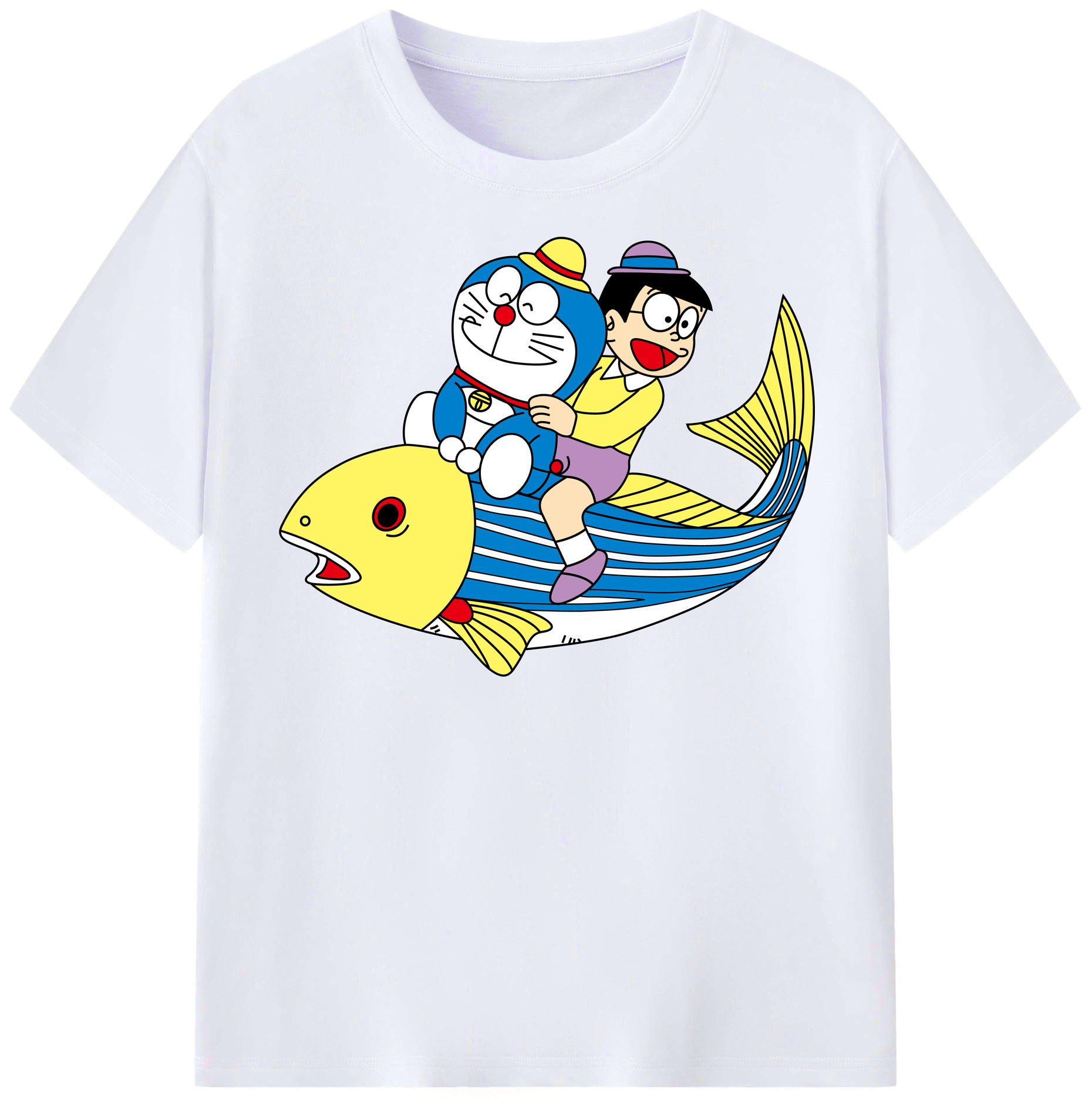 （画像用） ドラえもん 野比 のび太 Doraemon Nobita Nobi レディースカジュアルプリントTシャツ（綿100％）