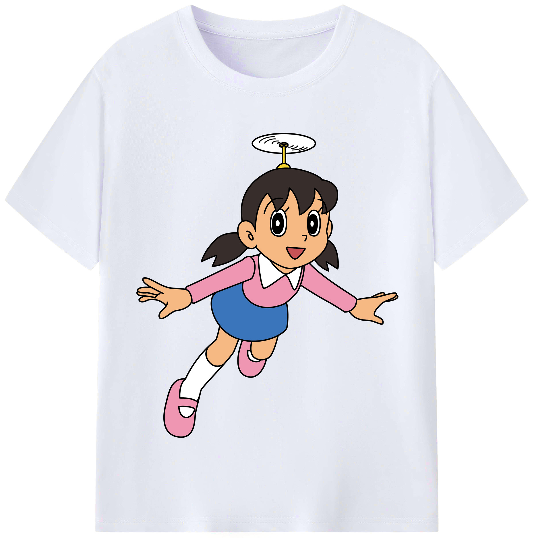 （画像用） ドラえもん みなもと しずか Doraemon Shizuka Minamoto レディースカジュアルプリントTシャツ（綿100％）