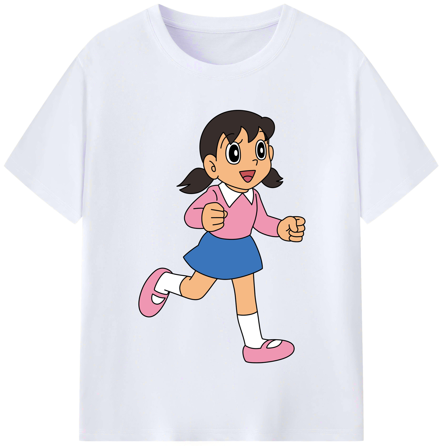 （画像用） ドラえもん みなもと しずか Doraemon Shizuka Minamoto レディースカジュアルプリントTシャツ（綿100％）