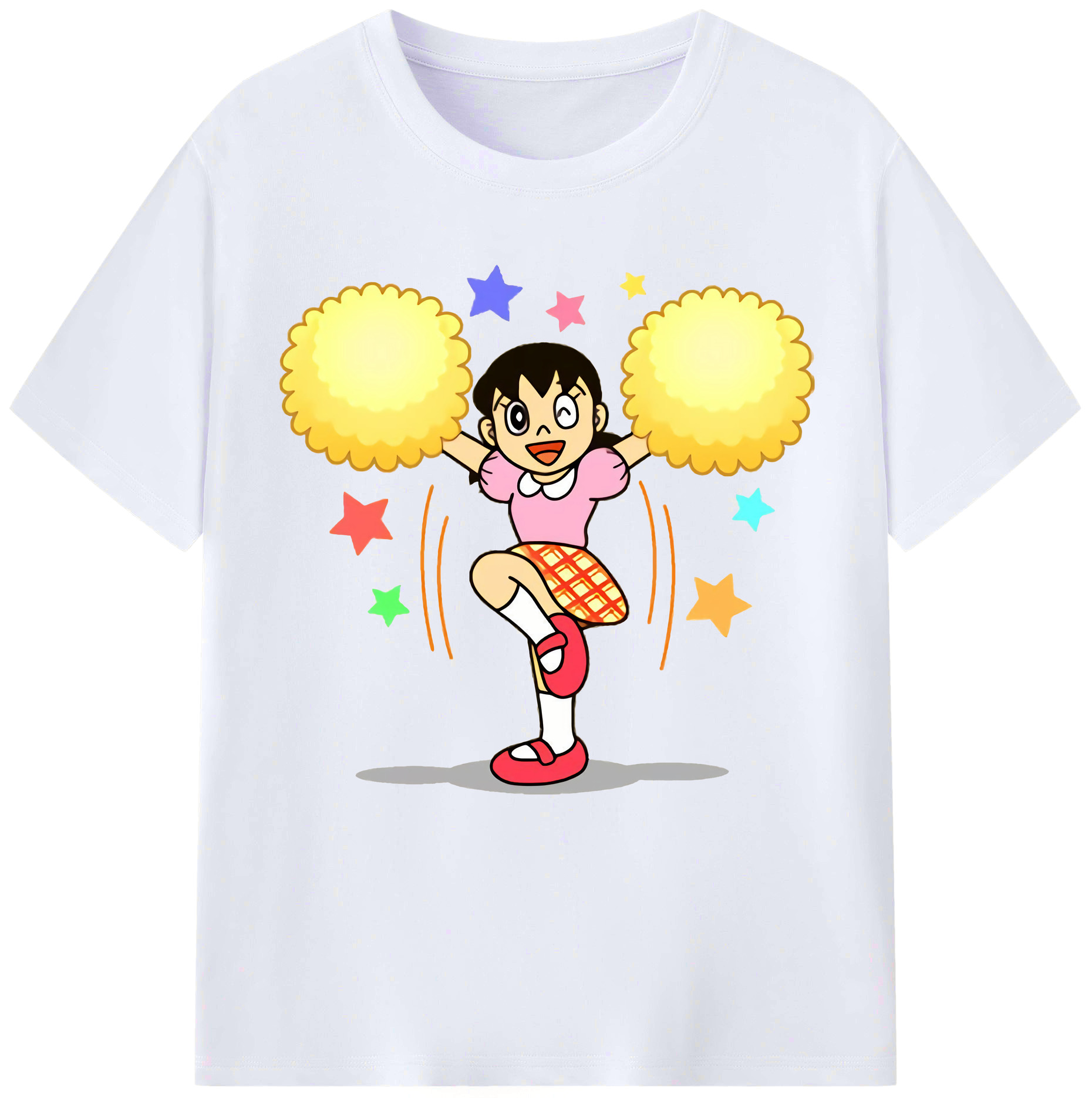（画像用） ドラえもん みなもと しずか Doraemon Shizuka Minamoto レディースカジュアルプリントTシャツ（綿100％）