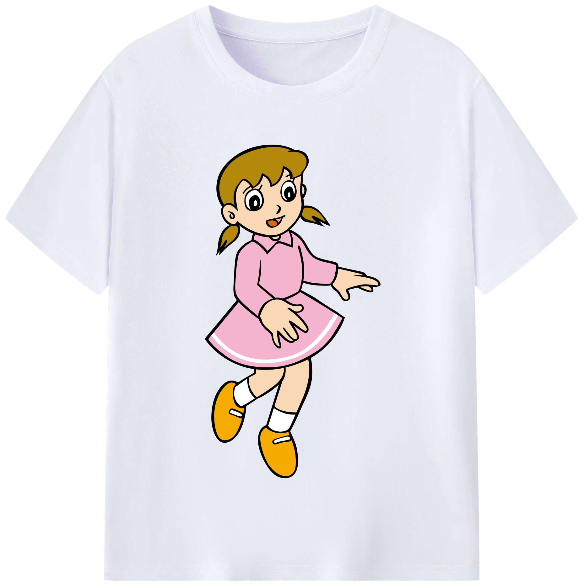 （画像用） ドラえもん みなもと しずか Doraemon Shizuka Minamoto レディースカジュアルプリントTシャツ（綿100％）