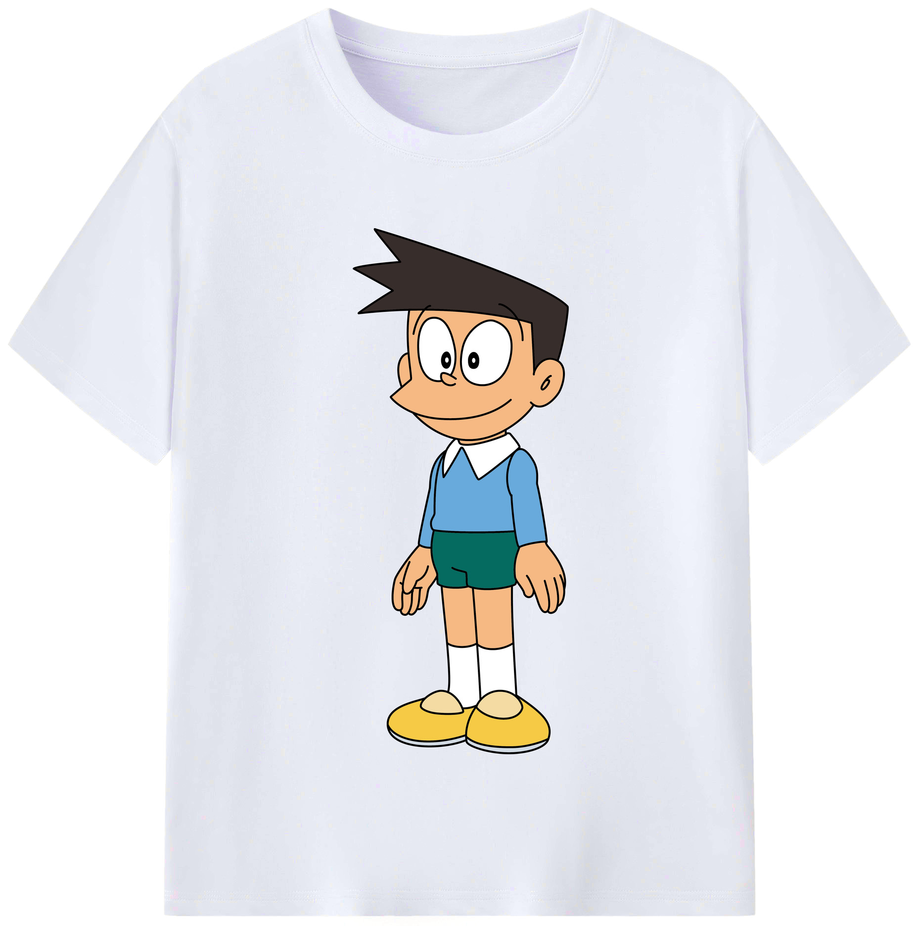 （画像用） ドラえもん 骨川 スネ夫 Doraemon Honekawa Suneo レディースカジュアルプリントTシャツ（綿100％）