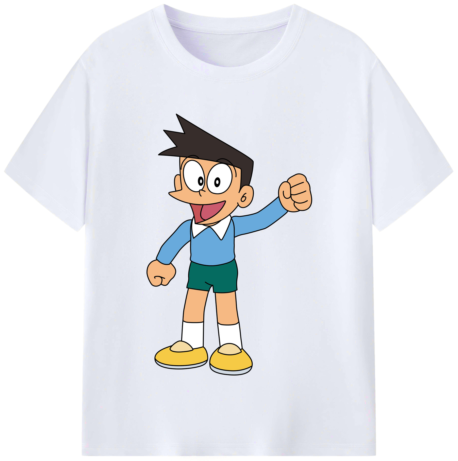（画像用） ドラえもん 骨川 スネ夫 Doraemon Honekawa Suneo レディースカジュアルプリントTシャツ（綿100％）