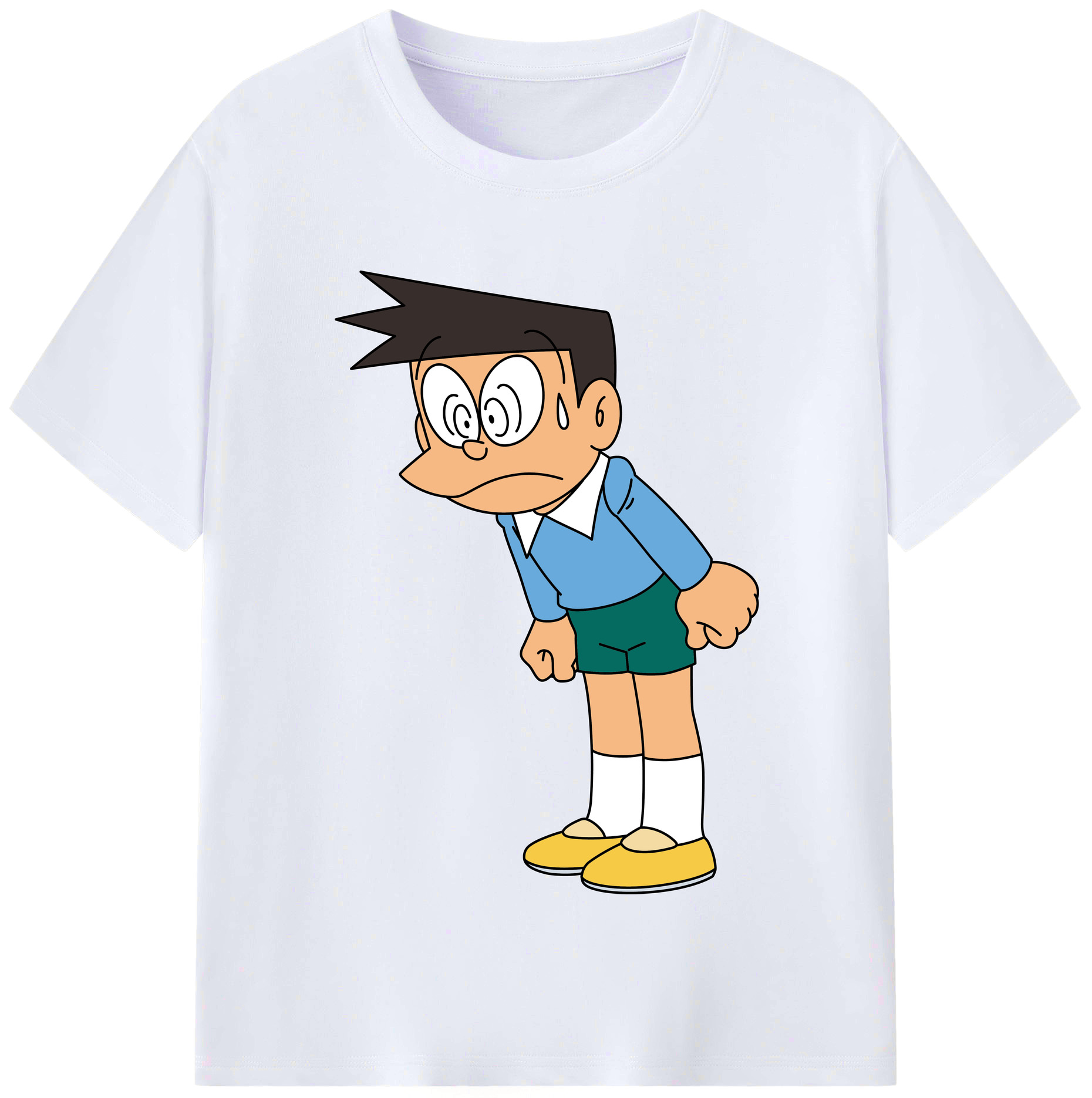 （画像用） ドラえもん 骨川 スネ夫 Doraemon Honekawa Suneo レディースカジュアルプリントTシャツ（綿100％）