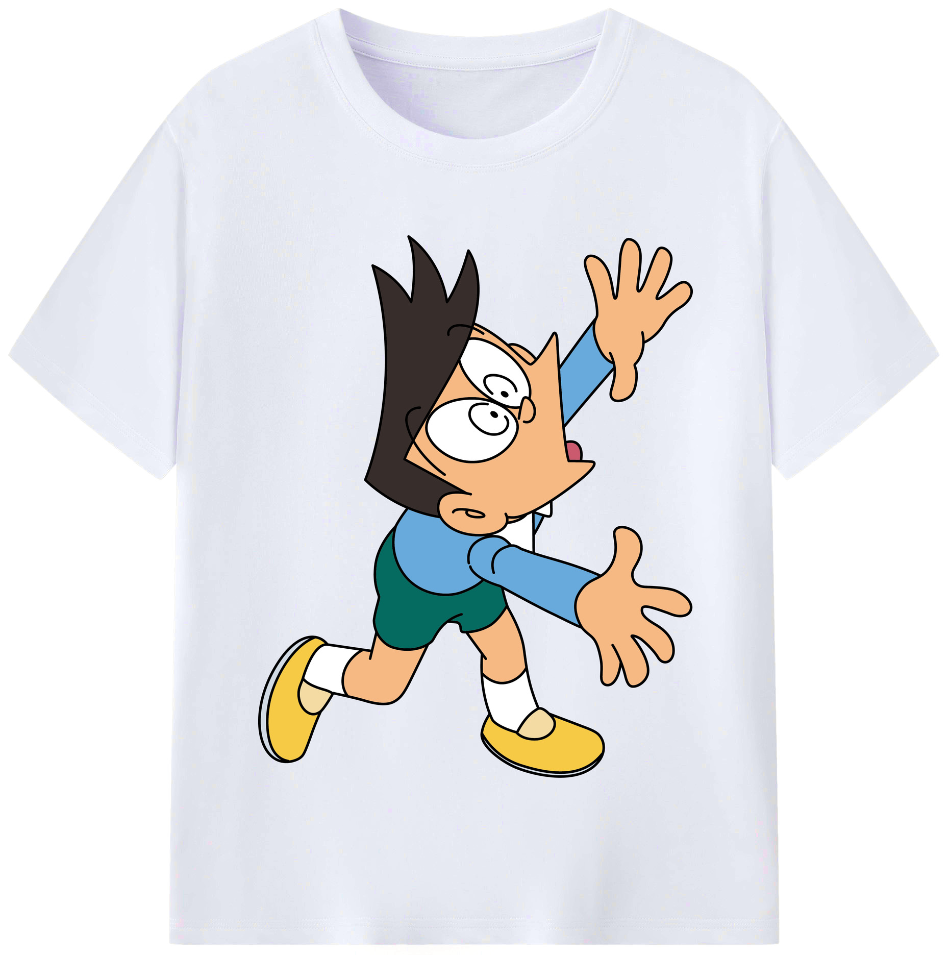 （画像用） ドラえもん 骨川 スネ夫 Doraemon Honekawa Suneo レディースカジュアルプリントTシャツ（綿100％）