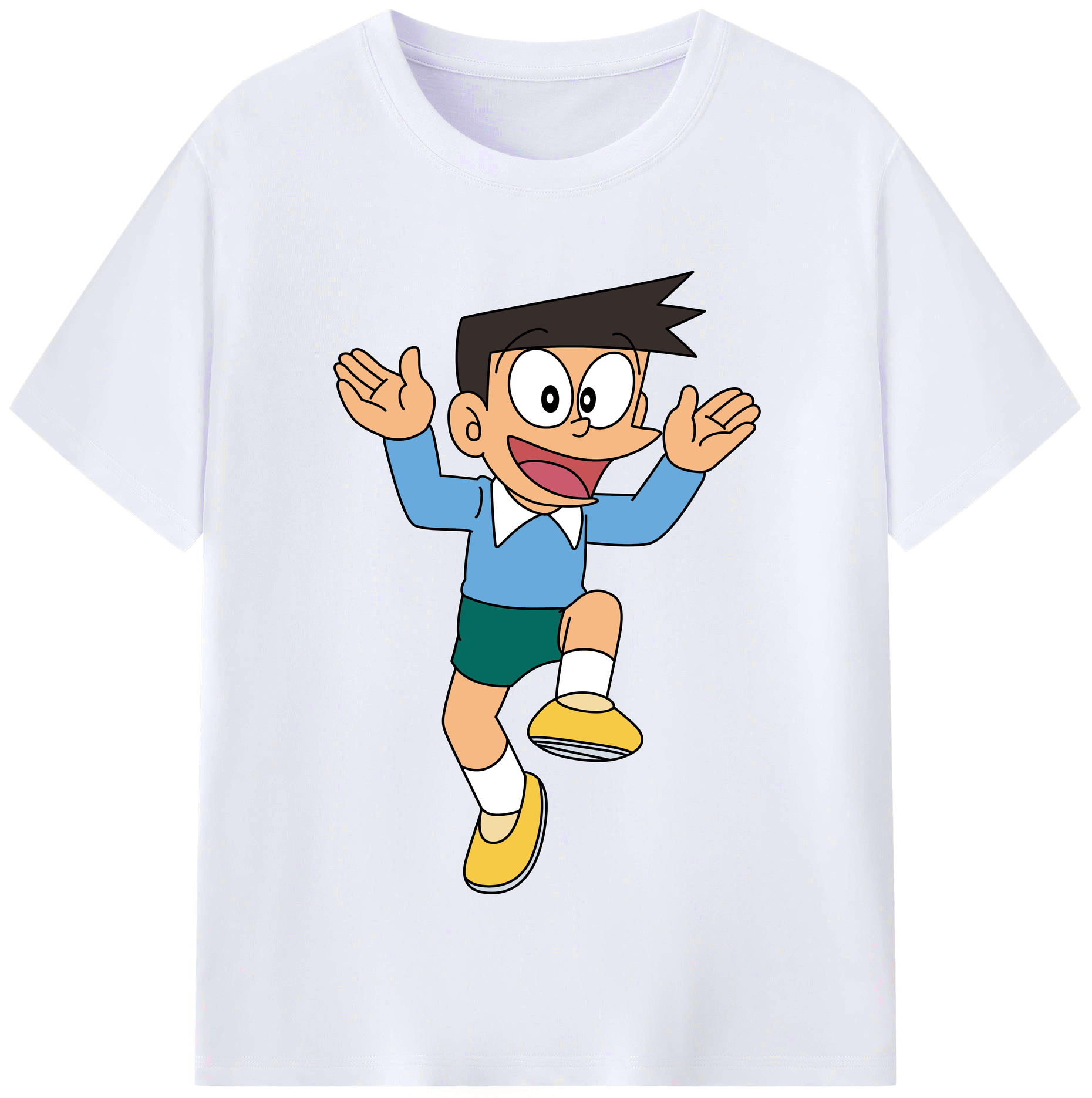（画像用） ドラえもん 骨川 スネ夫 Doraemon Honekawa Suneo レディースカジュアルプリントTシャツ（綿100％）