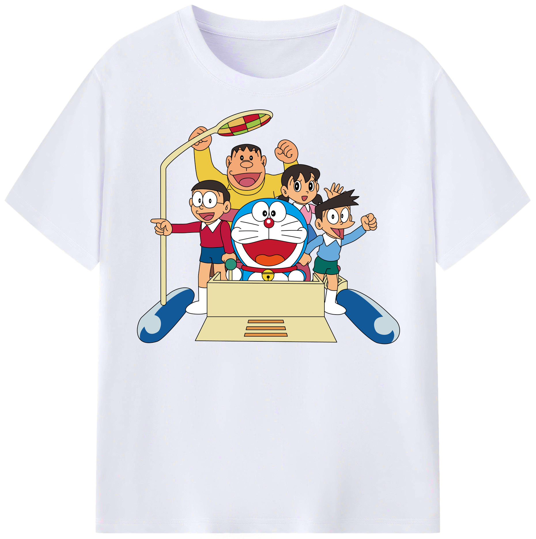 （画像用） ドラえもん 骨川 スネ夫 Doraemon Honekawa Suneo レディースカジュアルプリントTシャツ（綿100％）