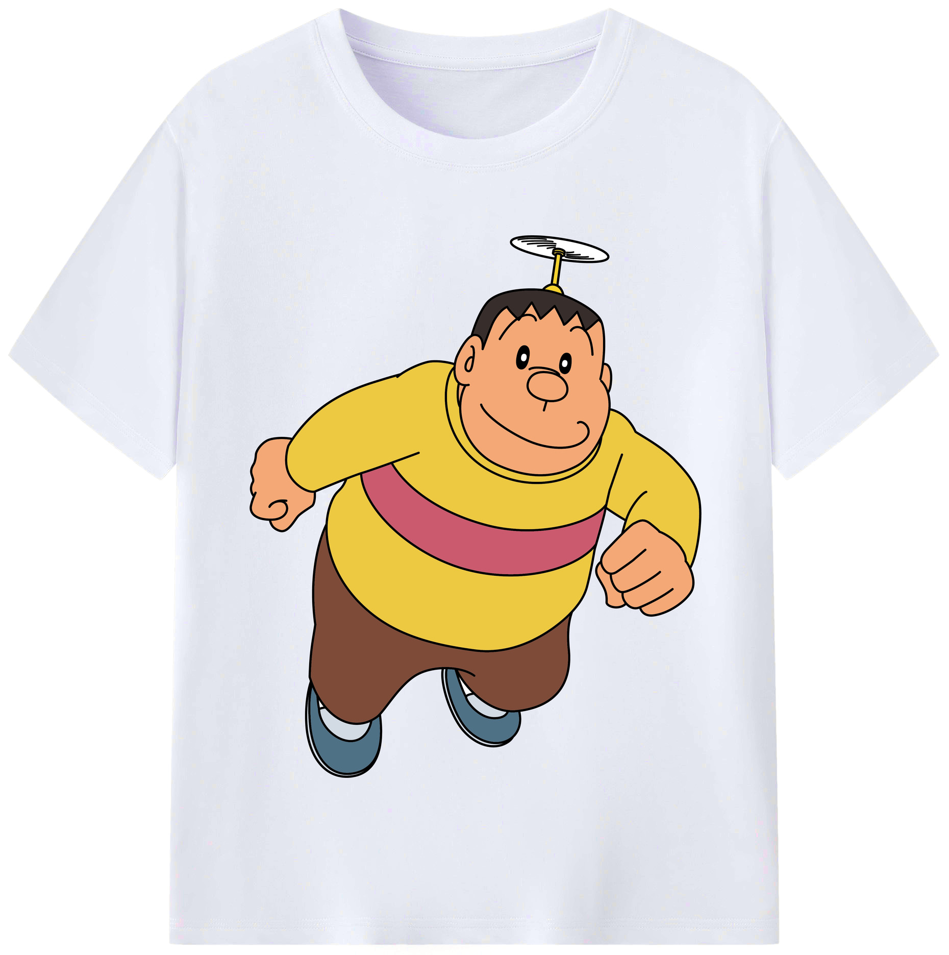 （画像用） ドラえもん 剛田武 Doraemon Gouta Takeshi レディースカジュアルプリントTシャツ（綿100％）