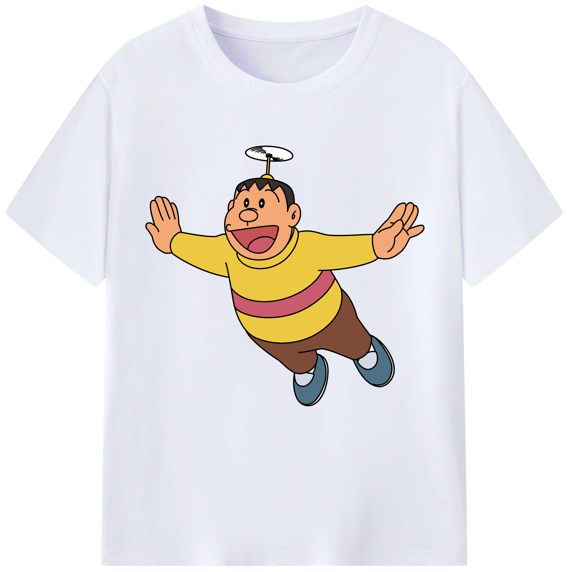 （画像用） ドラえもん 剛田武 Doraemon Gouta Takeshi レディースカジュアルプリントTシャツ（綿100％）