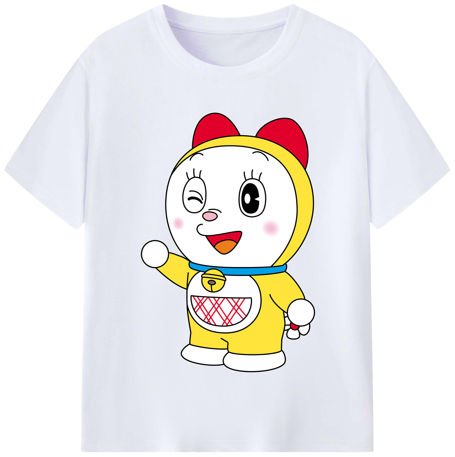 （画像用） ドラえもん ドラミ Doraemon Dorami レディースカジュアルプリントTシャツ（綿100％）
