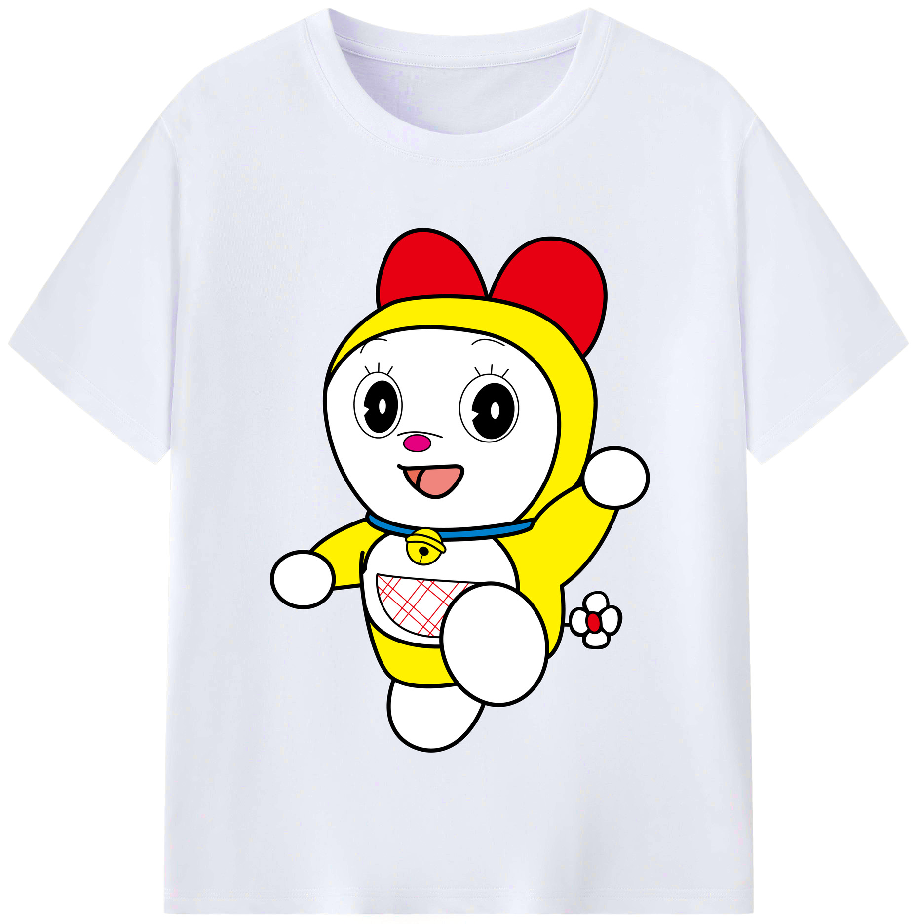 （画像用） ドラえもん ドラミ Doraemon Dorami レディースカジュアルプリントTシャツ（綿100％）