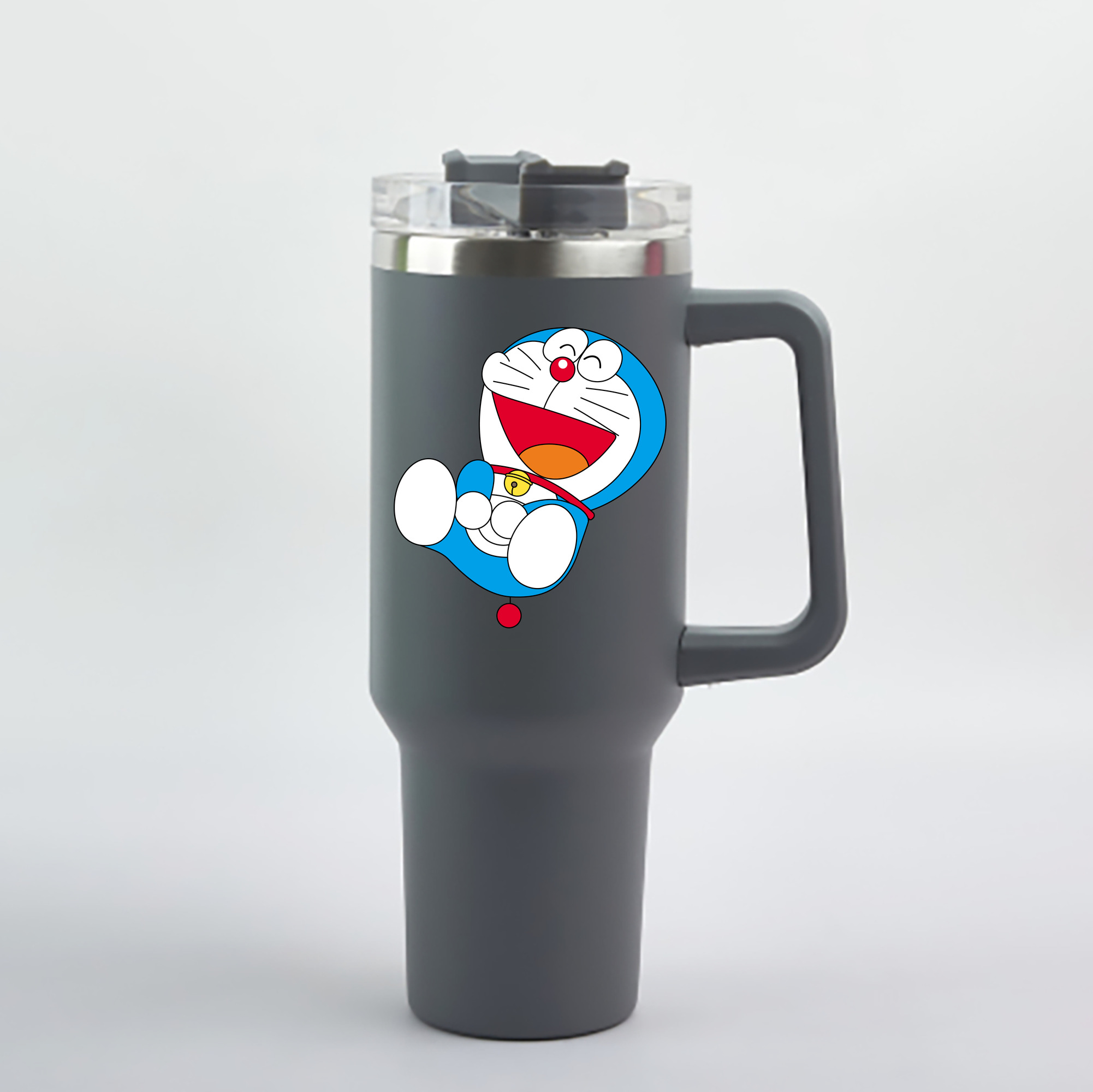 （画像用） ドラえもん Doraemon 1200mL車用タンブラー - クリスタルステッカー（プラスチックストロー付き）