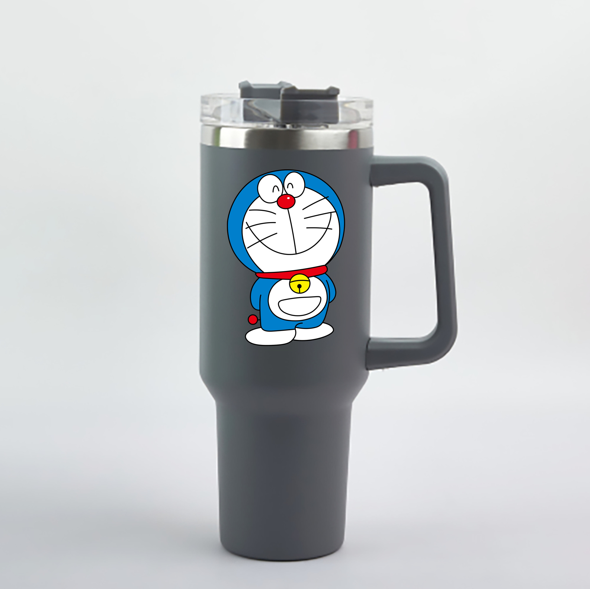 （画像用） ドラえもん Doraemon 1200mL車用タンブラー - クリスタルステッカー（プラスチックストロー付き）