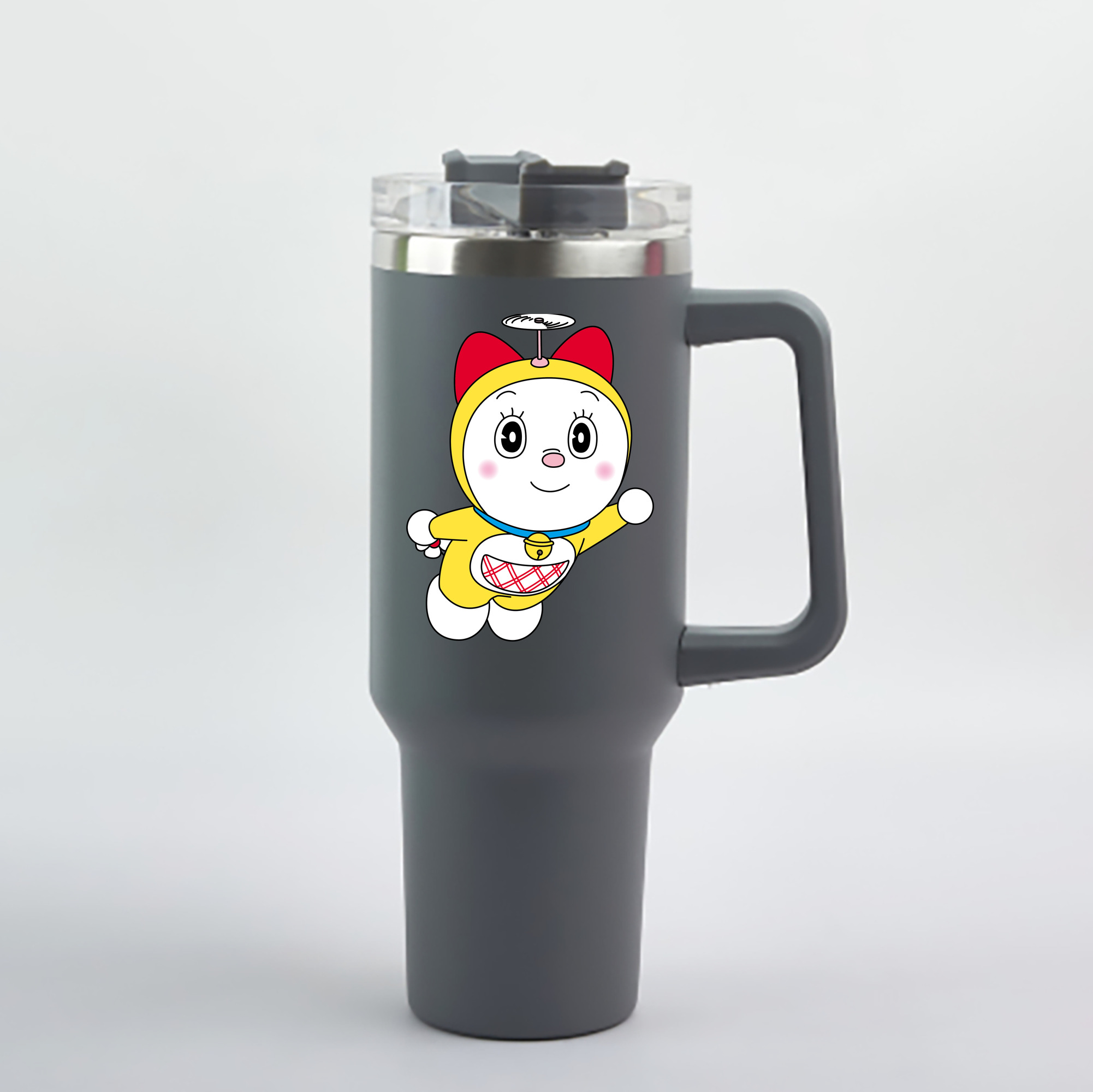 （画像用） ドラえもん ドラミ Doraemon Dorami 1200mL車用タンブラー - クリスタルステッカー（プラスチックストロー付き）