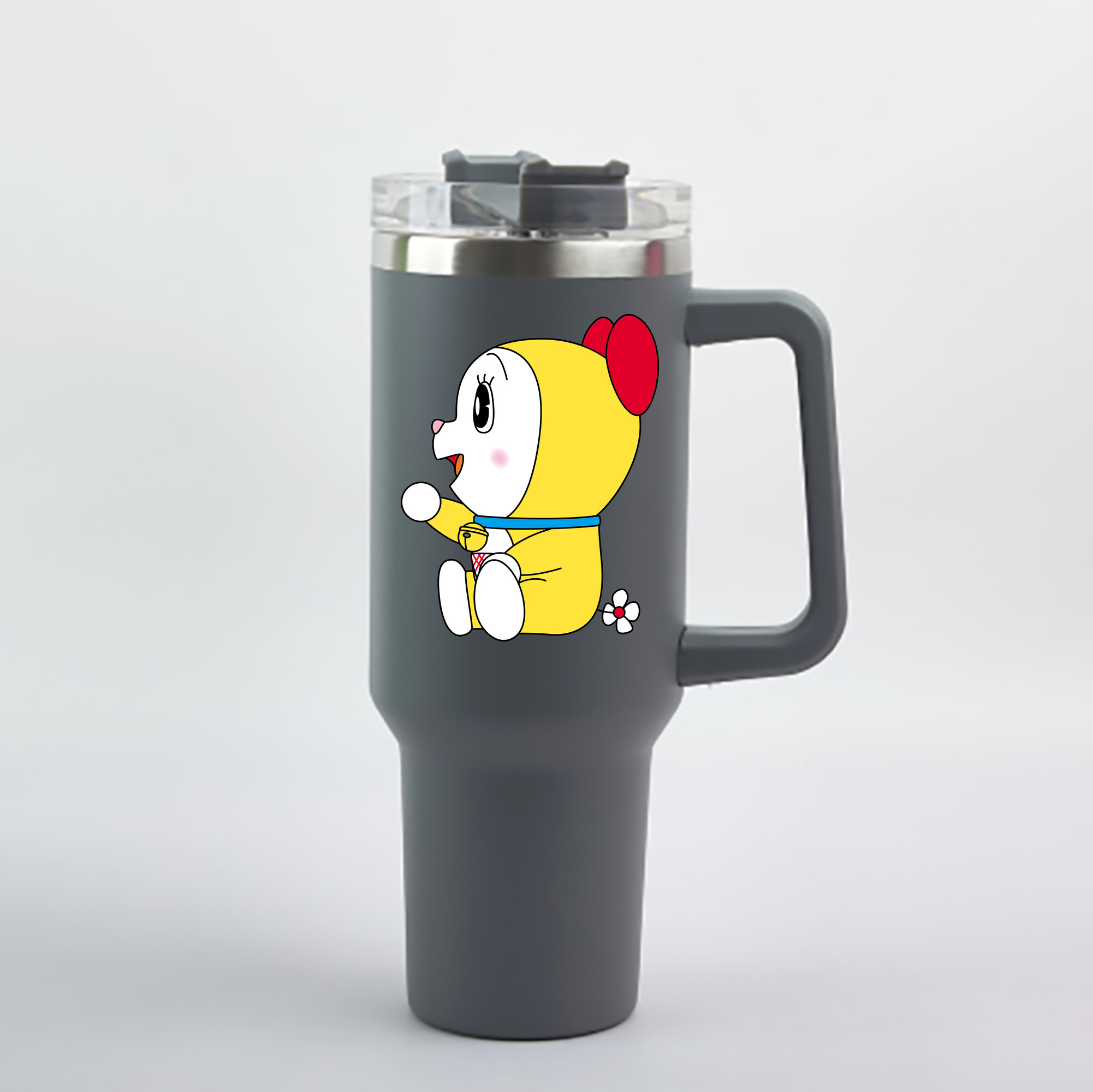 （画像用） ドラえもん ドラミ Doraemon Dorami 1200mL車用タンブラー - クリスタルステッカー（プラスチックストロー付き）