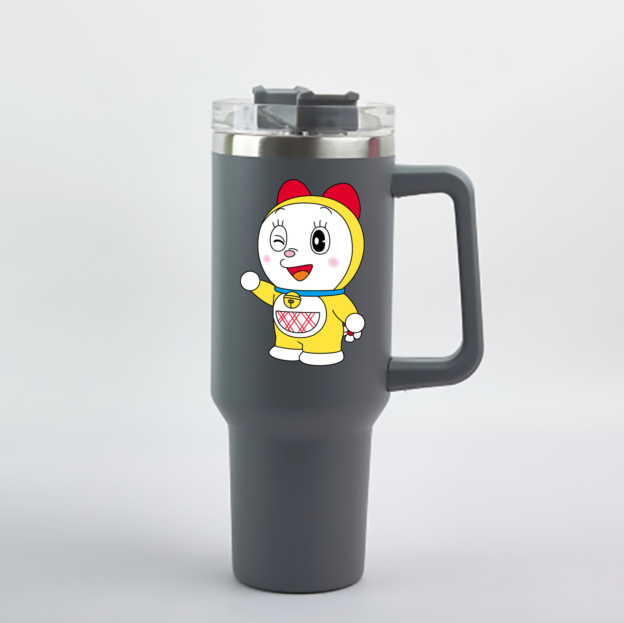 （画像用） ドラえもん ドラミ Doraemon Dorami 1200mL車用タンブラー - クリスタルステッカー（プラスチックストロー付き）