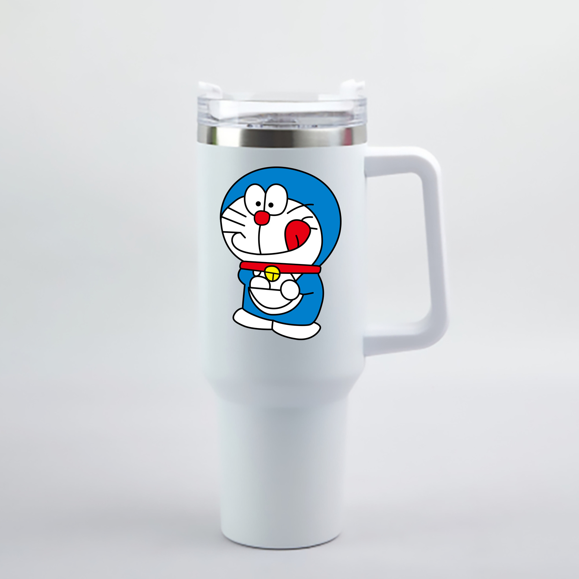 （画像用） ドラえもん Doraemon 1200mL車用タンブラー - クリスタルステッカー（プラスチックストロー付き）