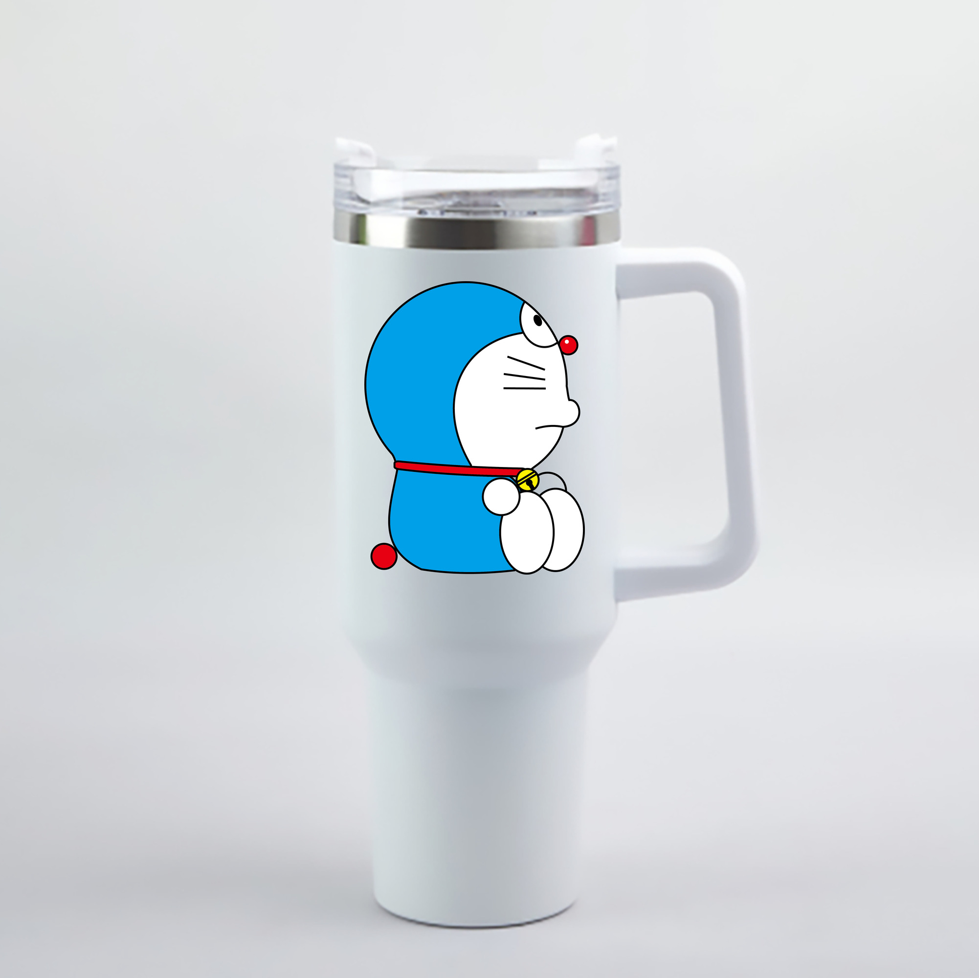 （画像用） ドラえもん Doraemon 1200mL車用タンブラー - クリスタルステッカー（プラスチックストロー付き）
