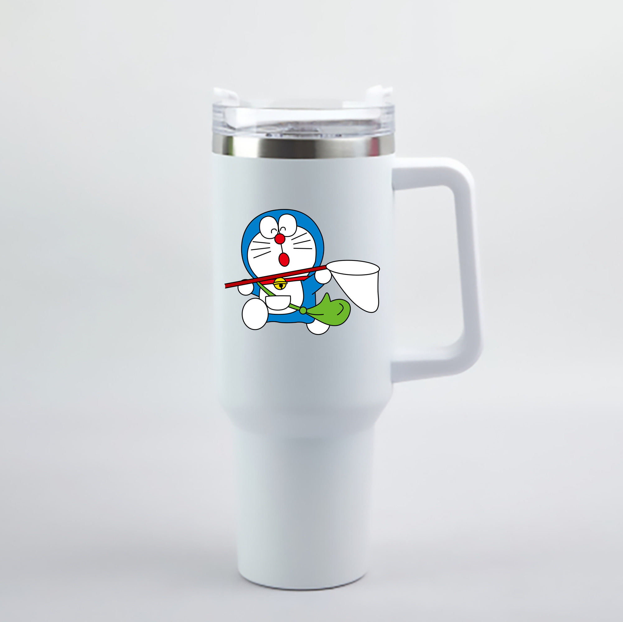 （画像用） ドラえもん Doraemon 1200mL車用タンブラー - クリスタルステッカー（プラスチックストロー付き）