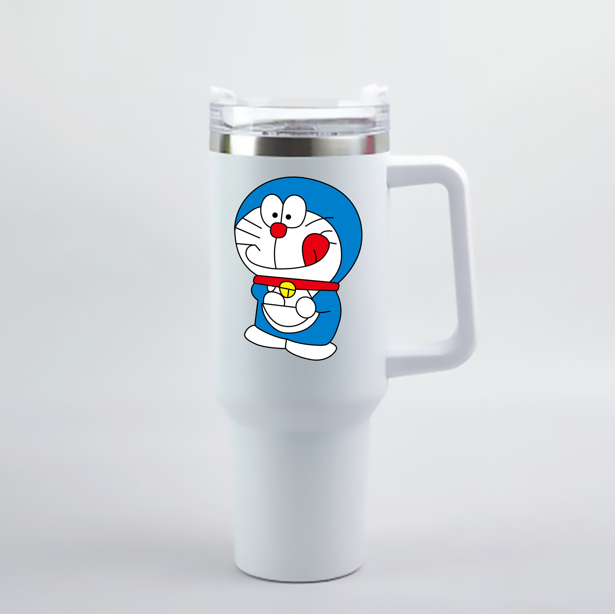 （画像用） ドラえもん Doraemon 1200mL車用タンブラー - クリスタルステッカー（プラスチックストロー付き）