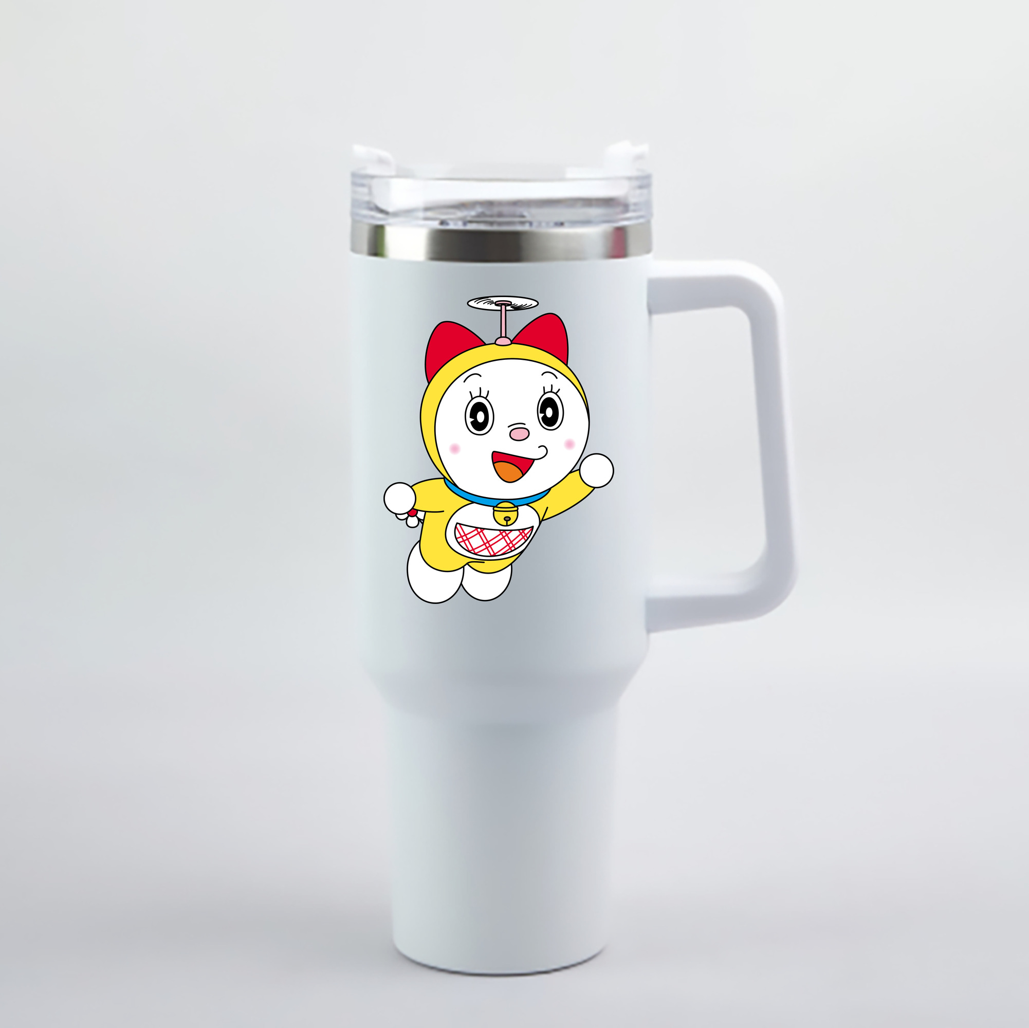 （画像用） ドラえもん ドラミ Doraemon Dorami 1200mL車用タンブラー - クリスタルステッカー（プラスチックストロー付き）