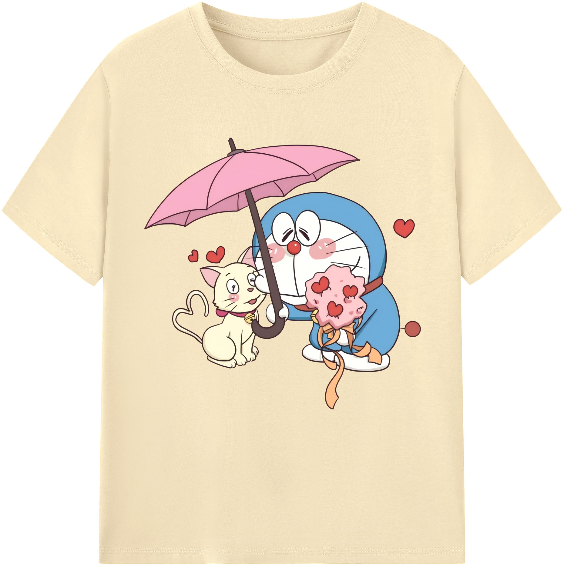 （画像用） ドラえもん Doraemon 綿100％半袖Tシャツ（フロントプリント）