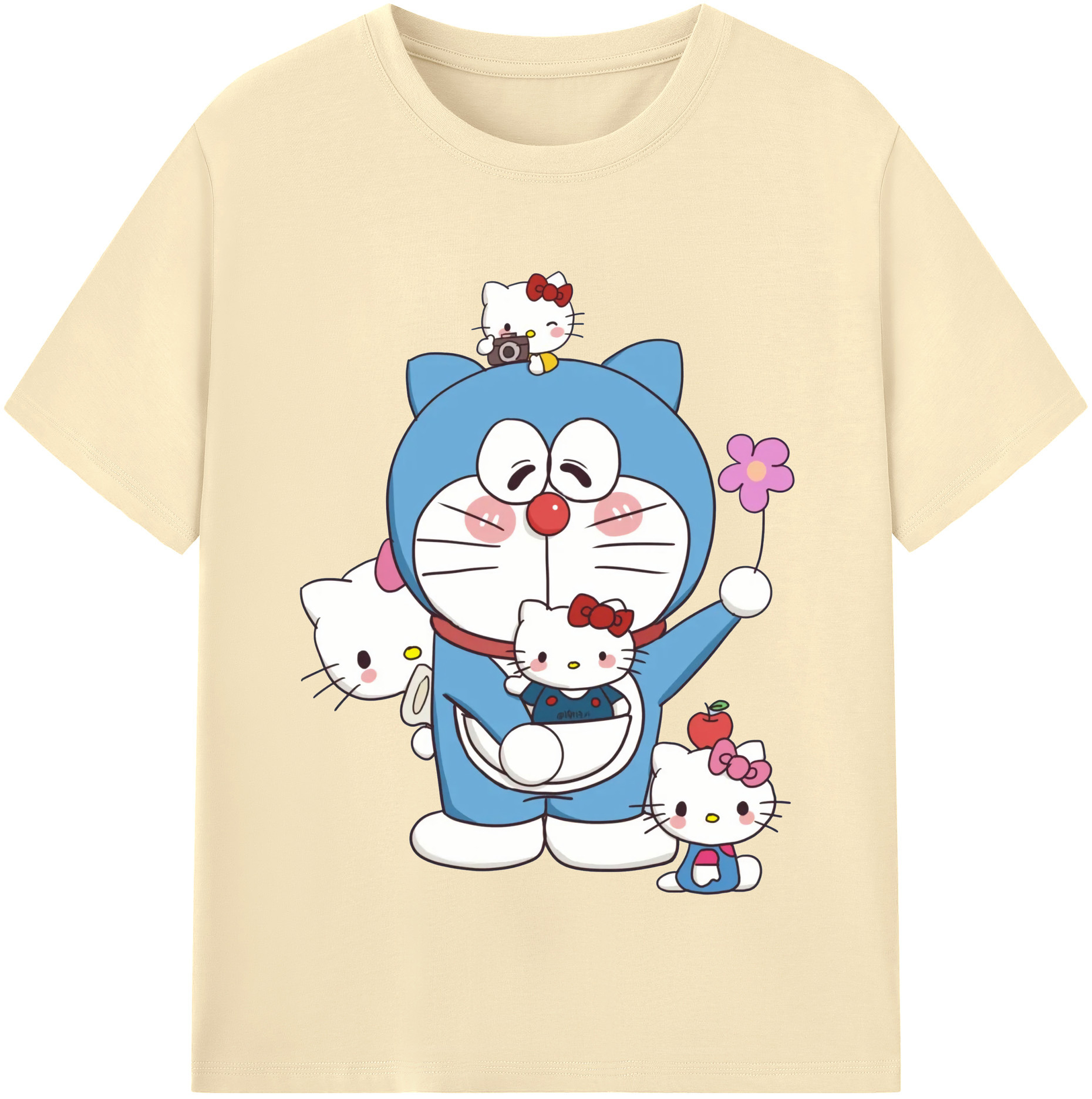（画像用） ドラえもん Doraemon 綿100％半袖Tシャツ（フロントプリント）