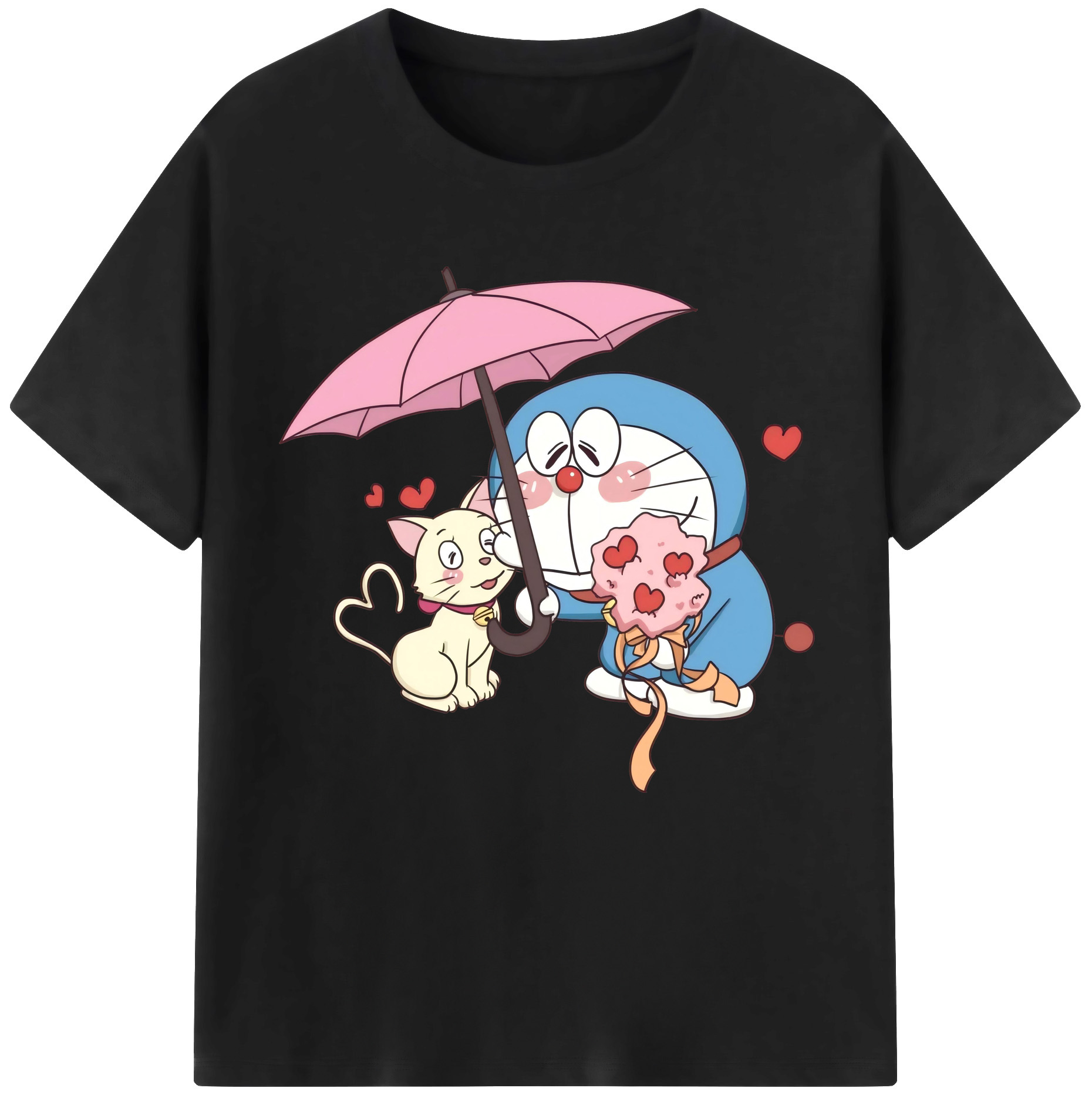 （画像用） ドラえもん Doraemon 綿100％半袖Tシャツ（フロントプリント）