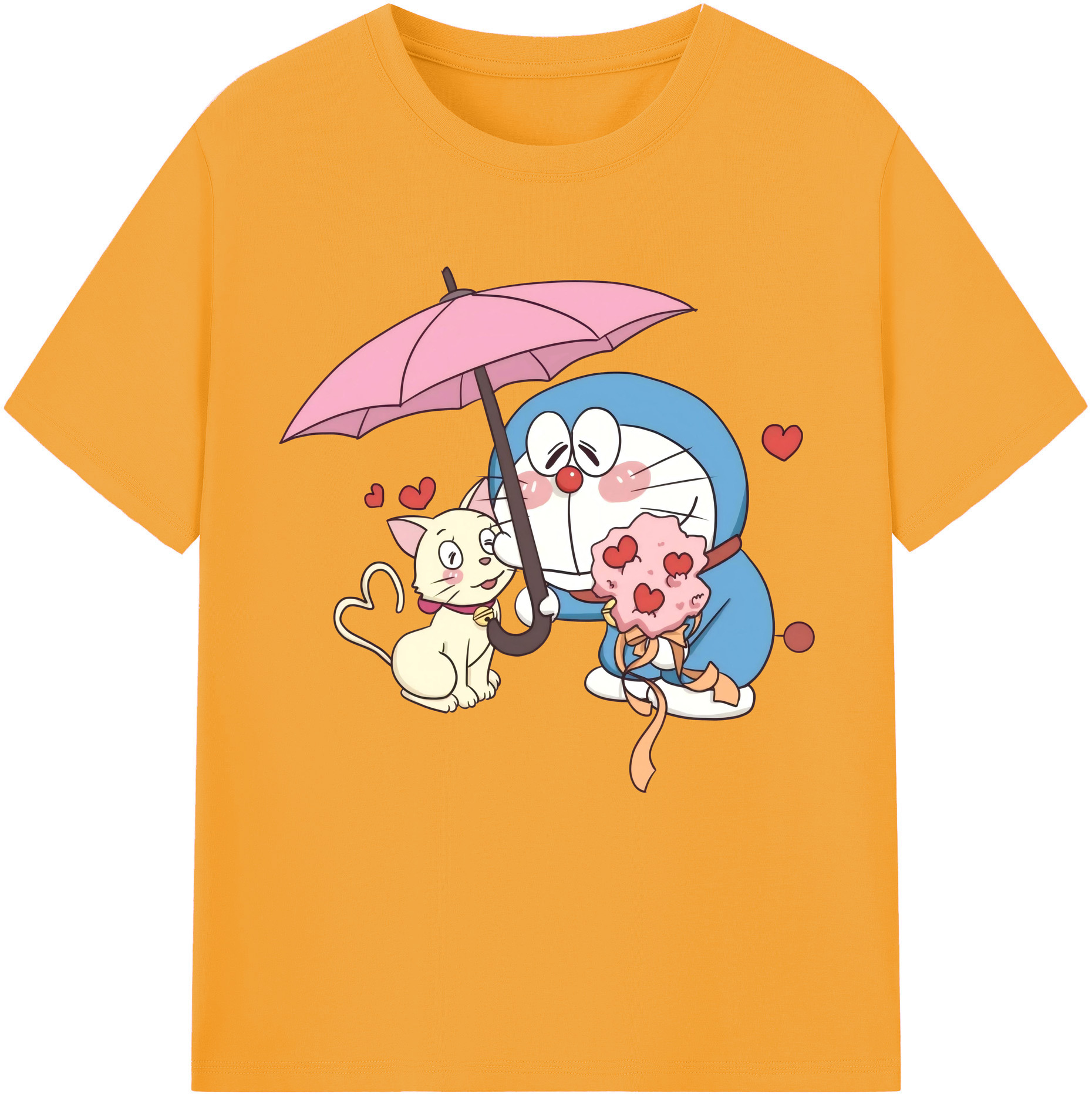 （画像用） ドラえもん Doraemon 綿100％半袖Tシャツ（フロントプリント）