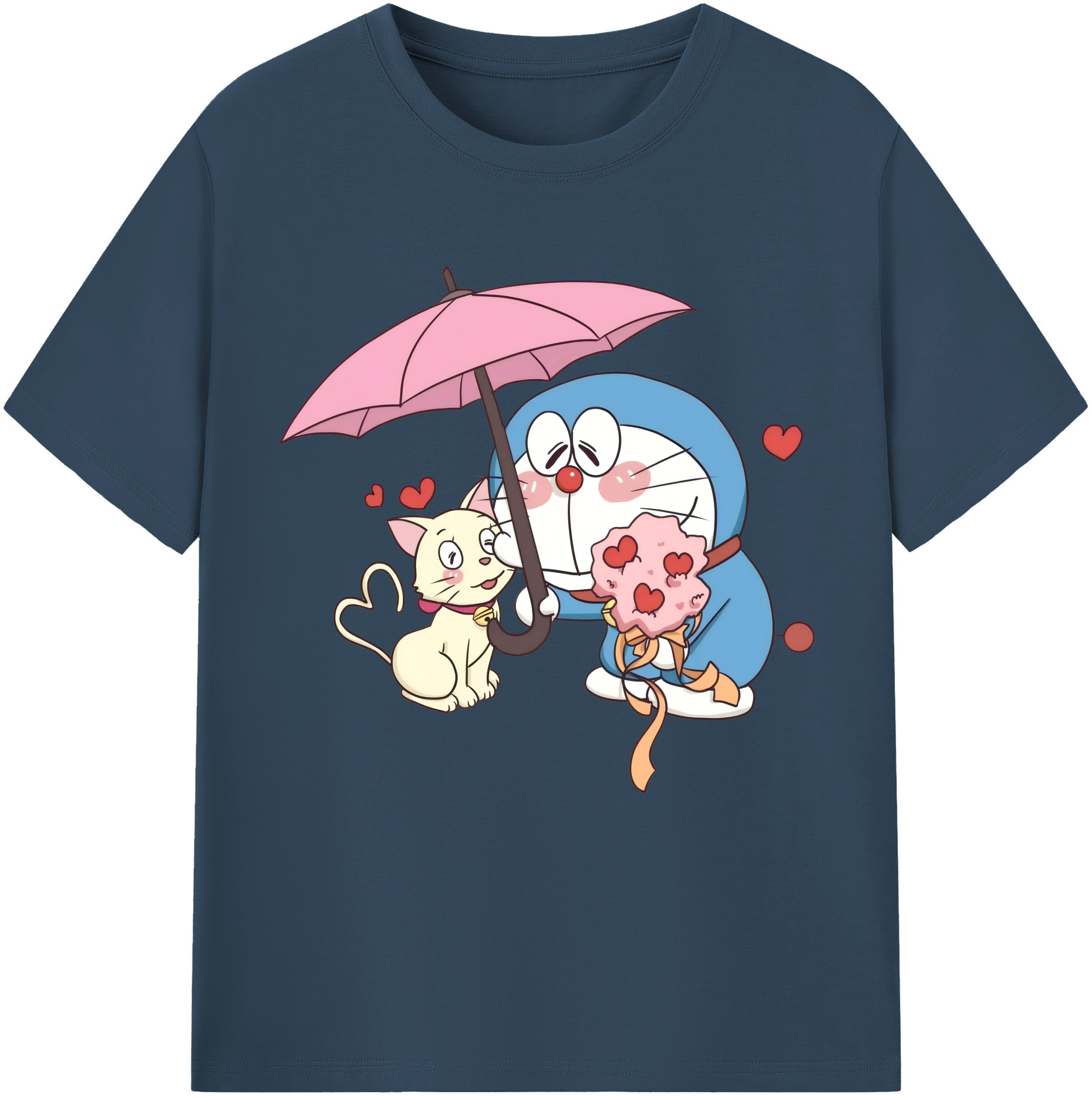 （画像用） ドラえもん Doraemon 綿100％半袖Tシャツ（フロントプリント）