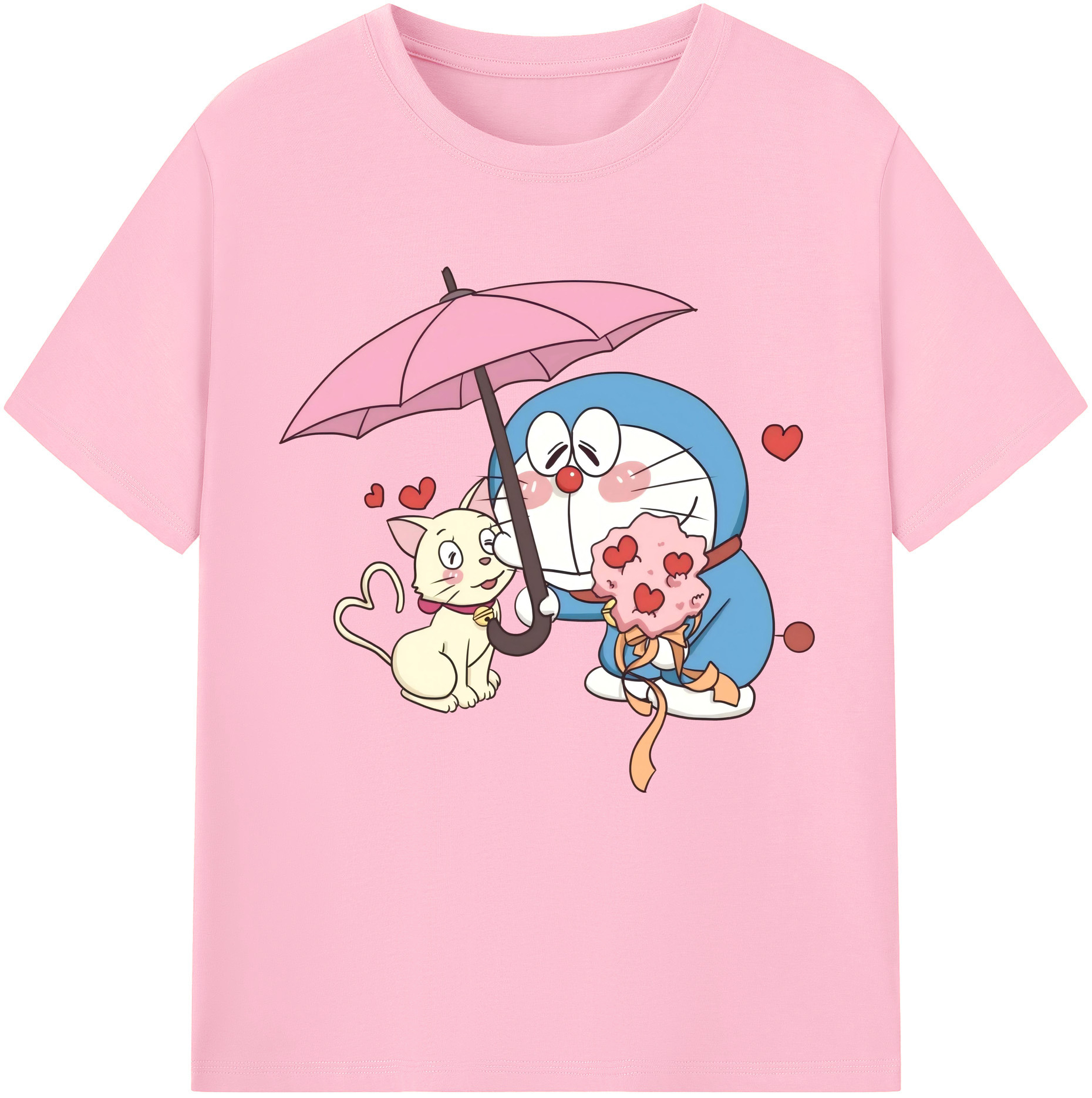 （画像用） ドラえもん Doraemon 綿100％半袖Tシャツ（フロントプリント）